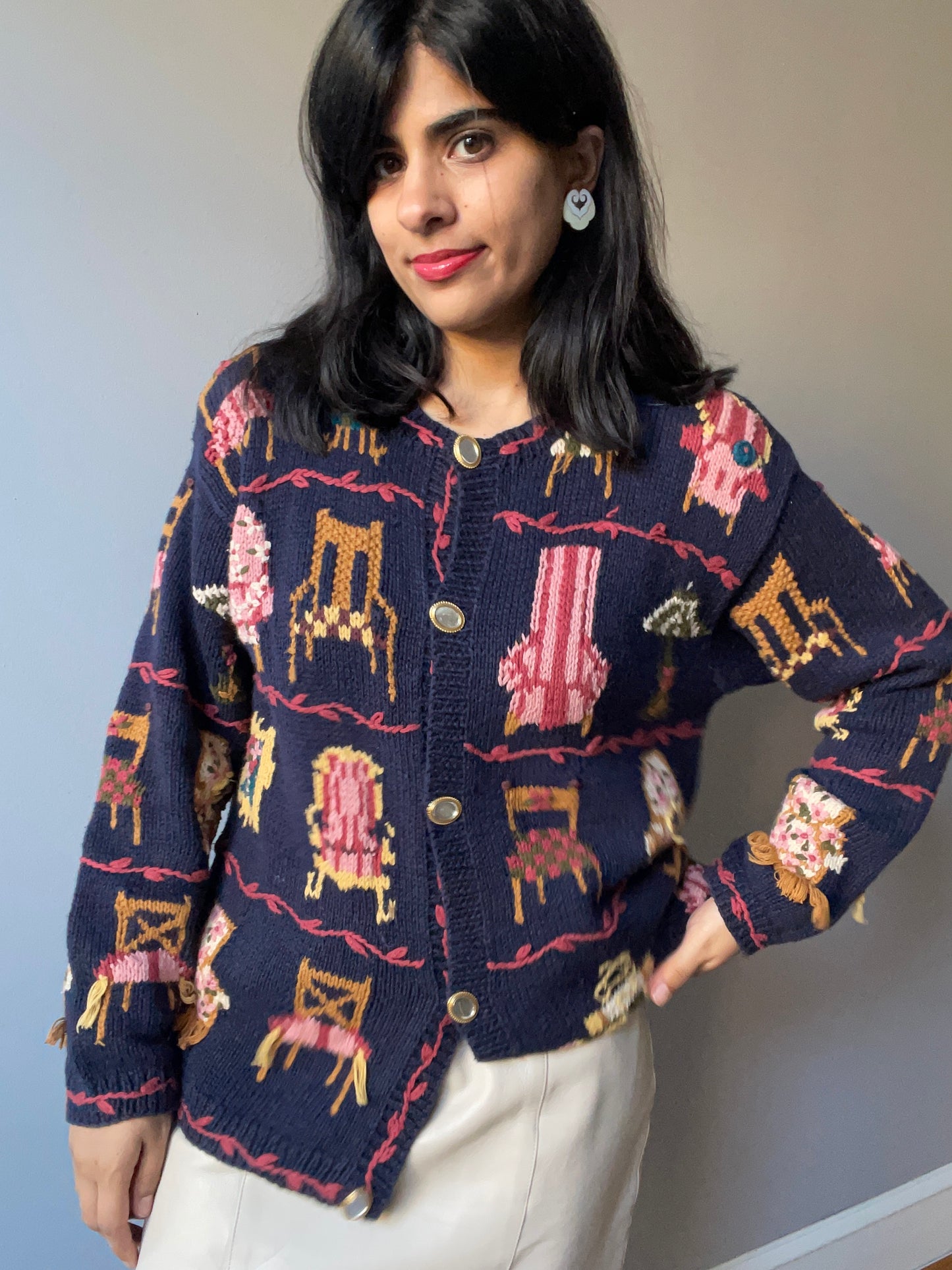 Adorable Vintage Chair Enthusiast Knit by Eagle's Eye (Size M)