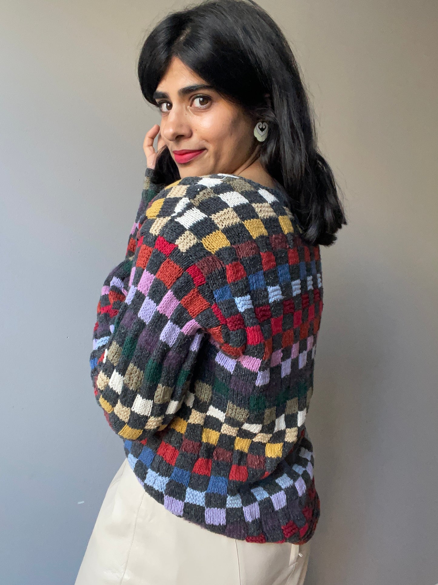 Vintage Talbots Checkered Sweater