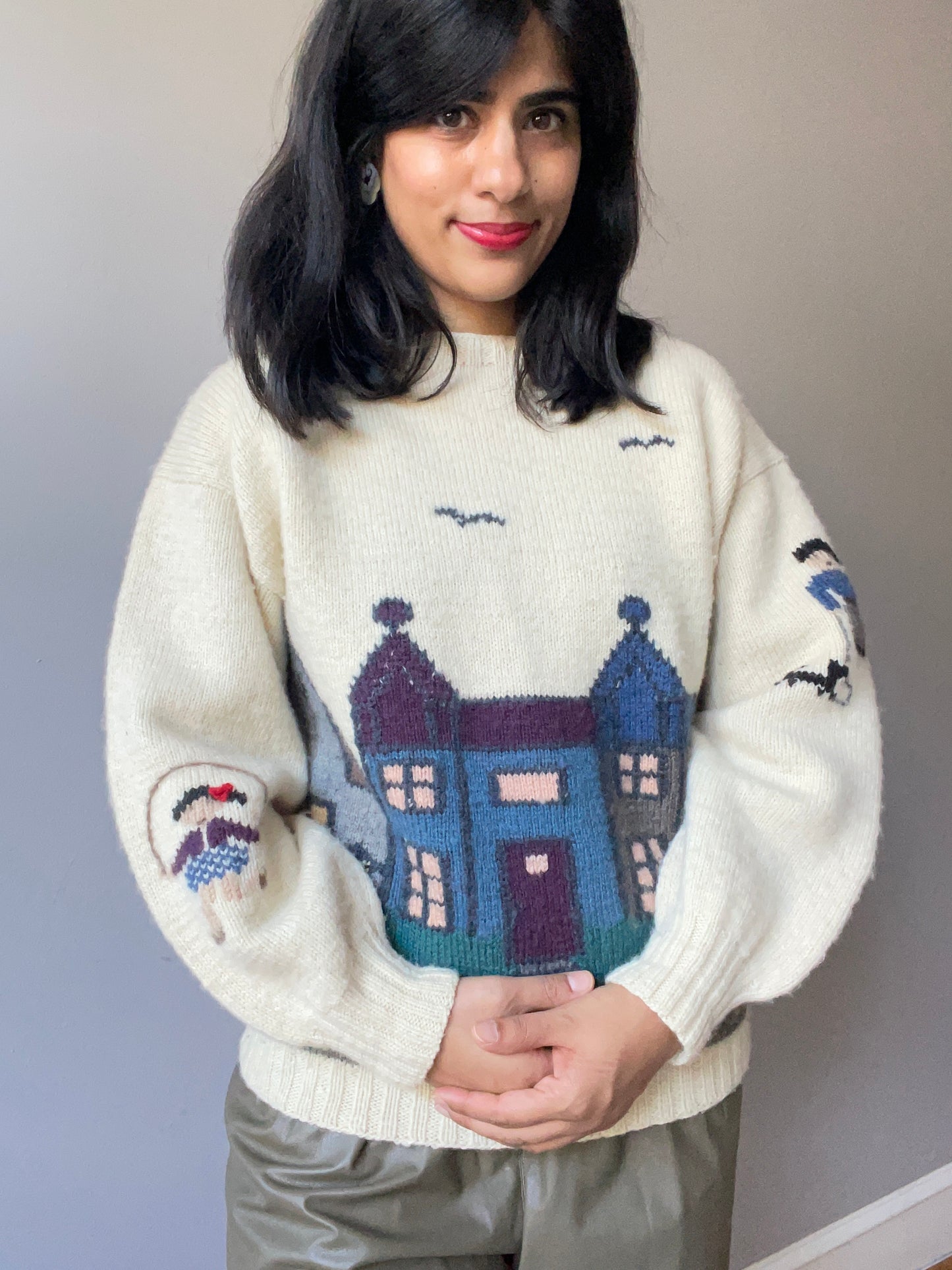 Vintage Cityscape Handmade Knit (Size XS/S)