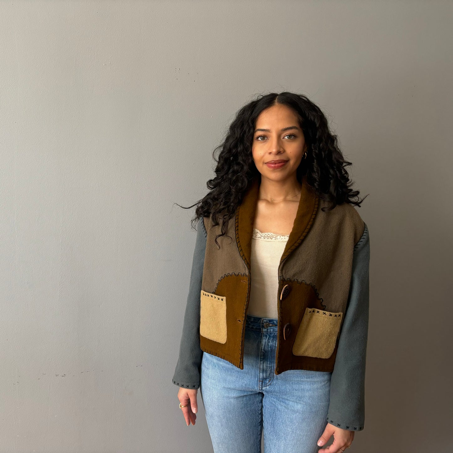 Colorblock Fleece Jacket (S/M)