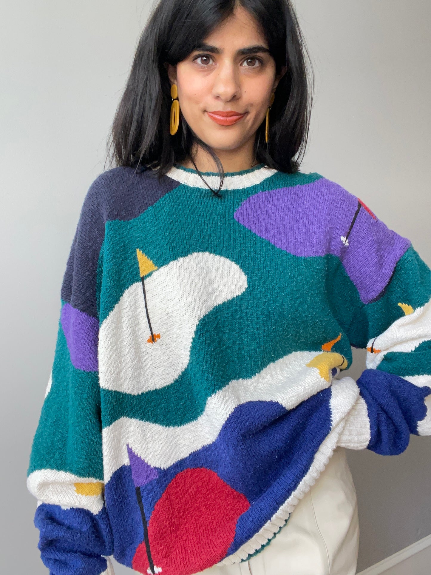 Vintage Pop Art Golf Course Knit (Size XL)