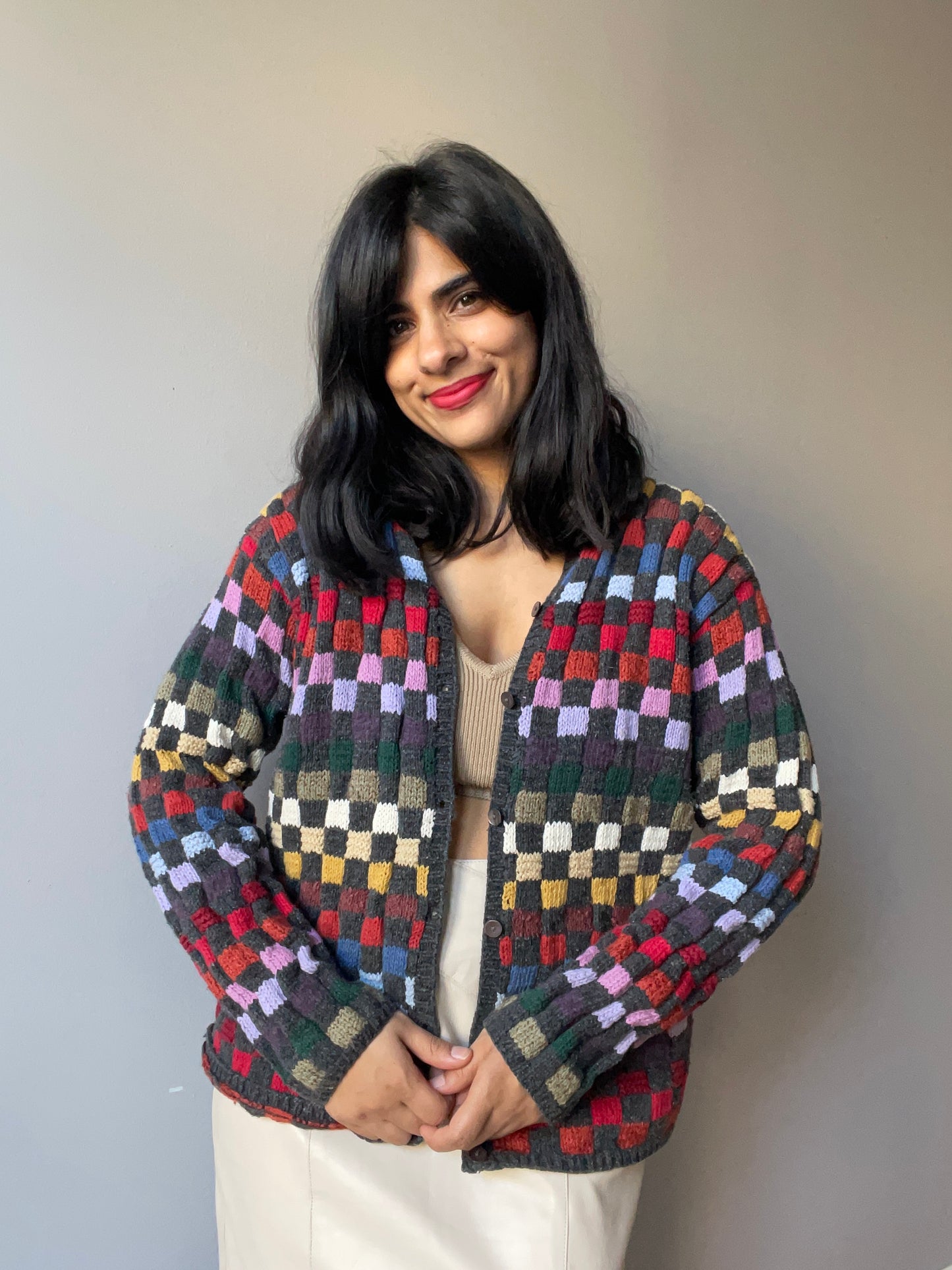 Vintage Talbots Checkered Sweater