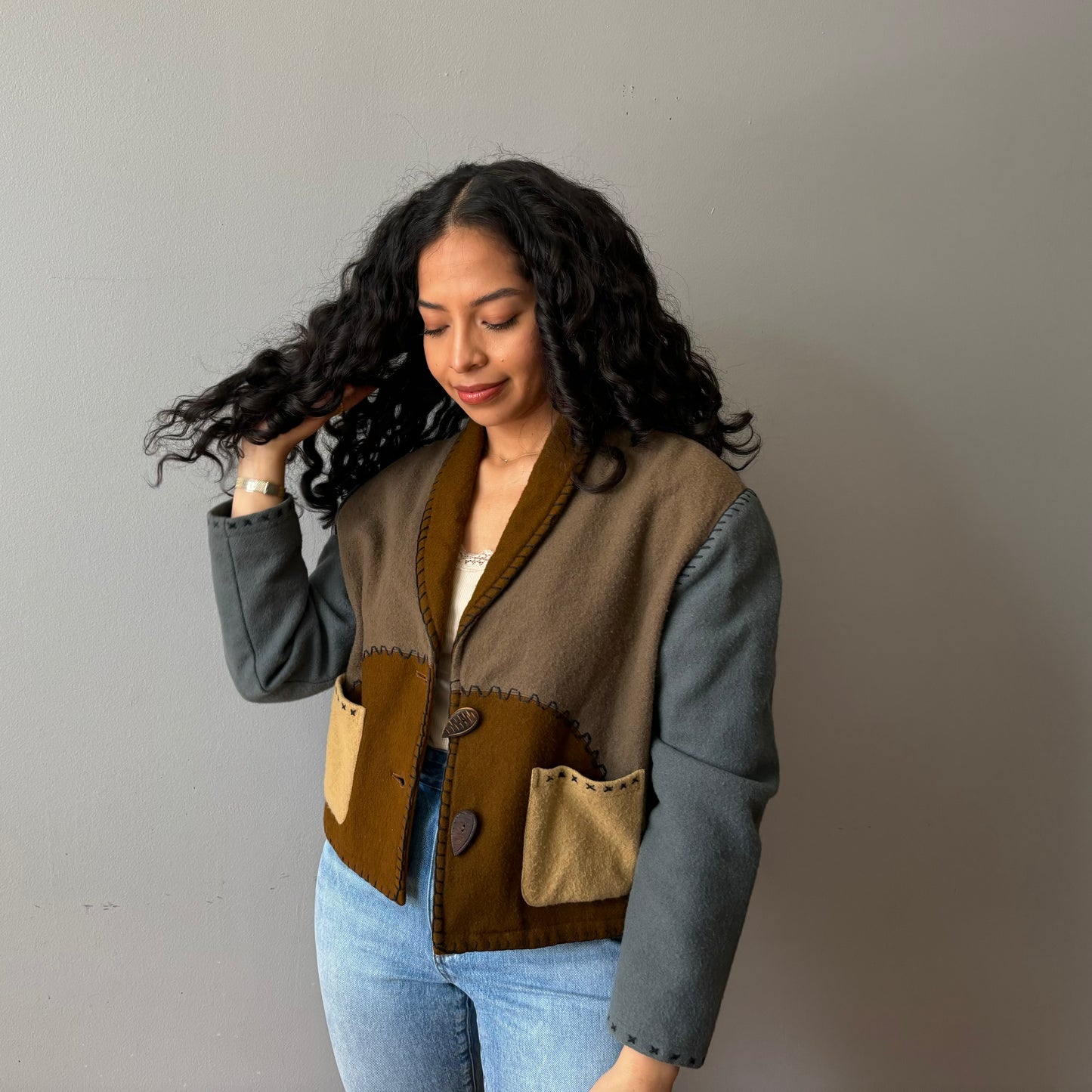 Colorblock Fleece Jacket (S/M)