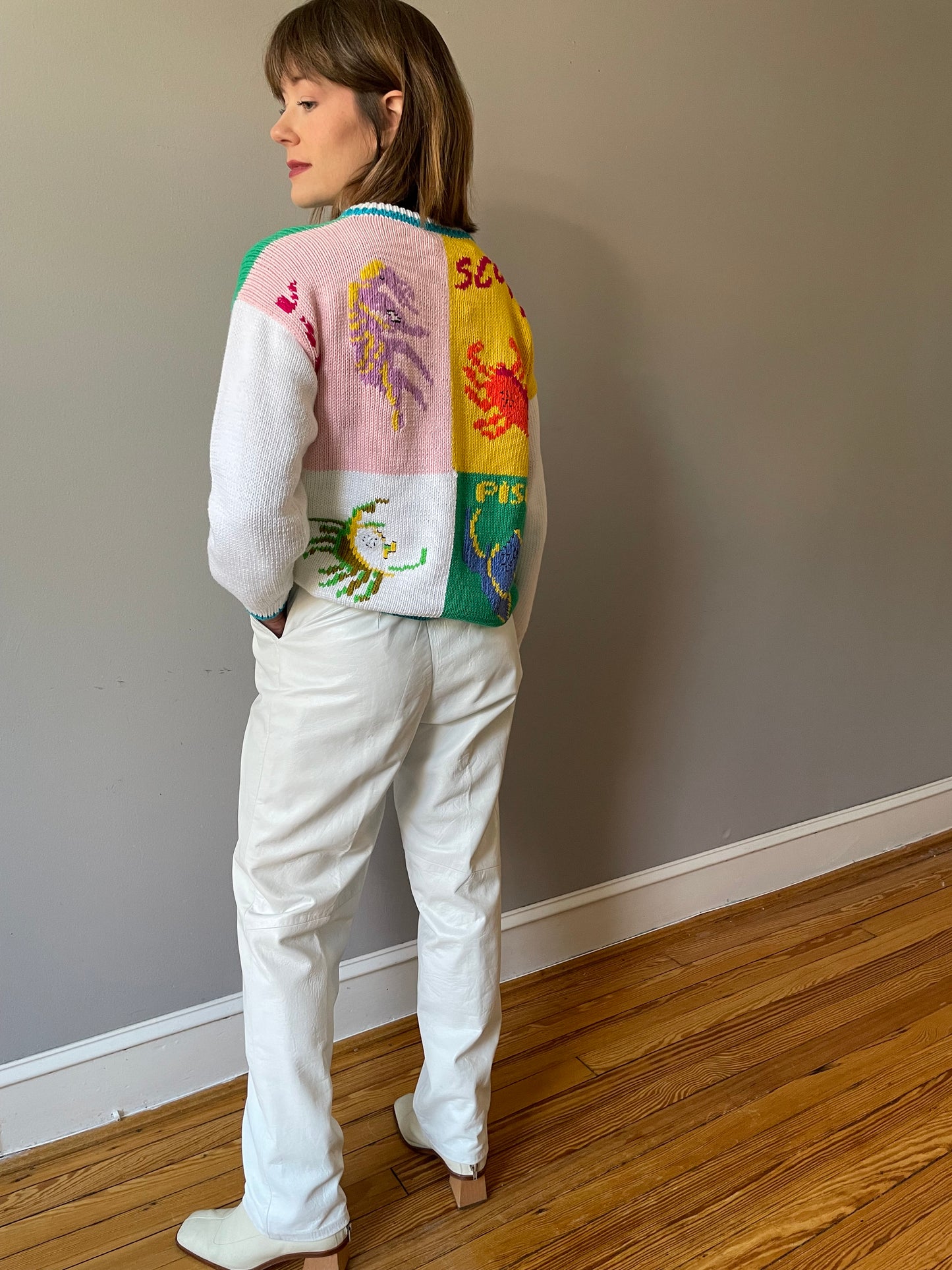 Vintage Astrological Sweater by D.B.L. (XS/S)