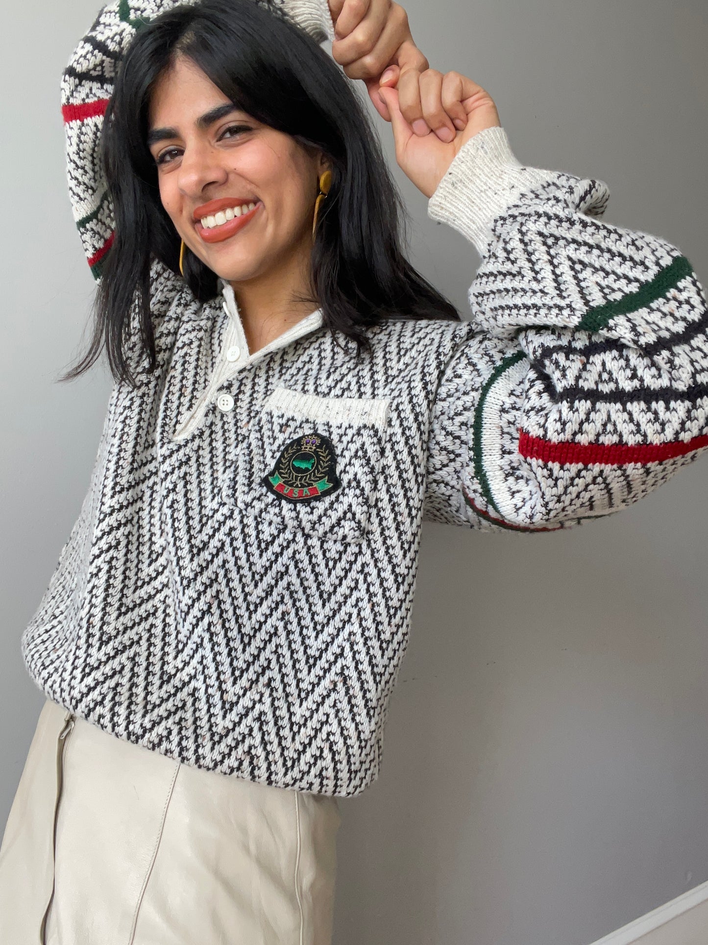 Vintage Rugby Style Knit by Expressions (Size M)