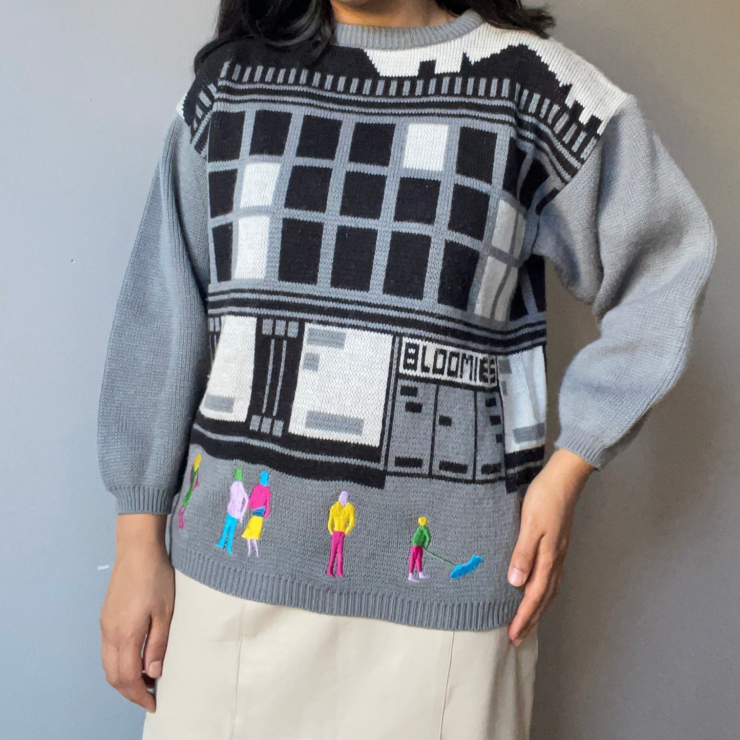 Vintage "Bloomies" Cityscape Knit (Size S)