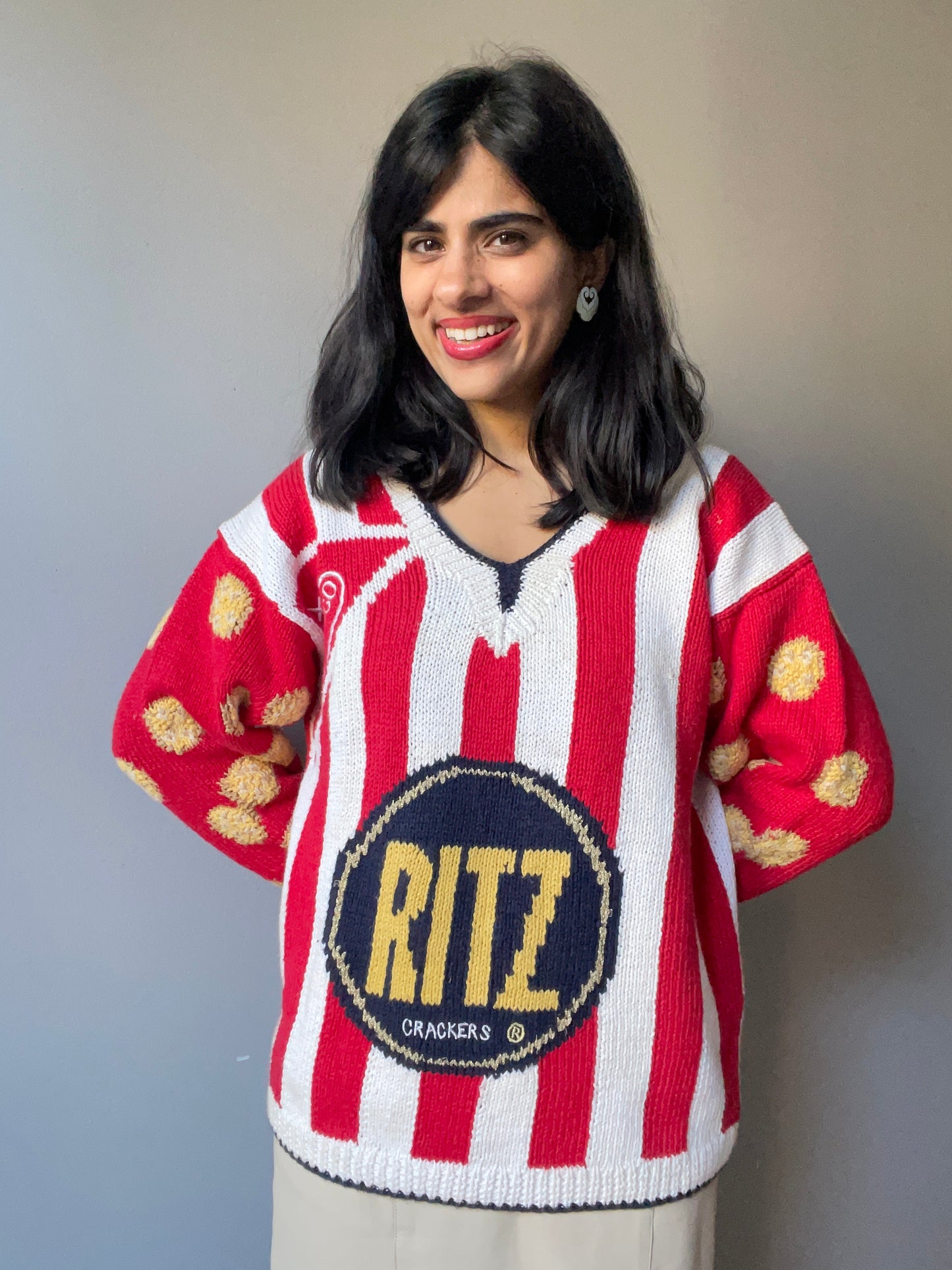 Vintage Ritz Cracker Knit by Eagle's Eye (Size M)