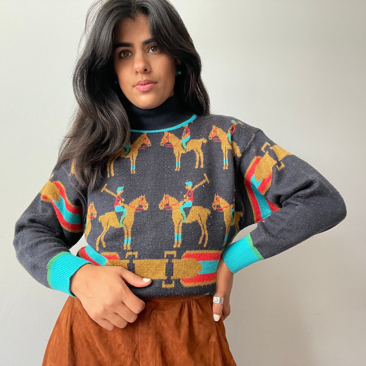 Vintage Equestrian Sweater by Mondi (Size S/M)