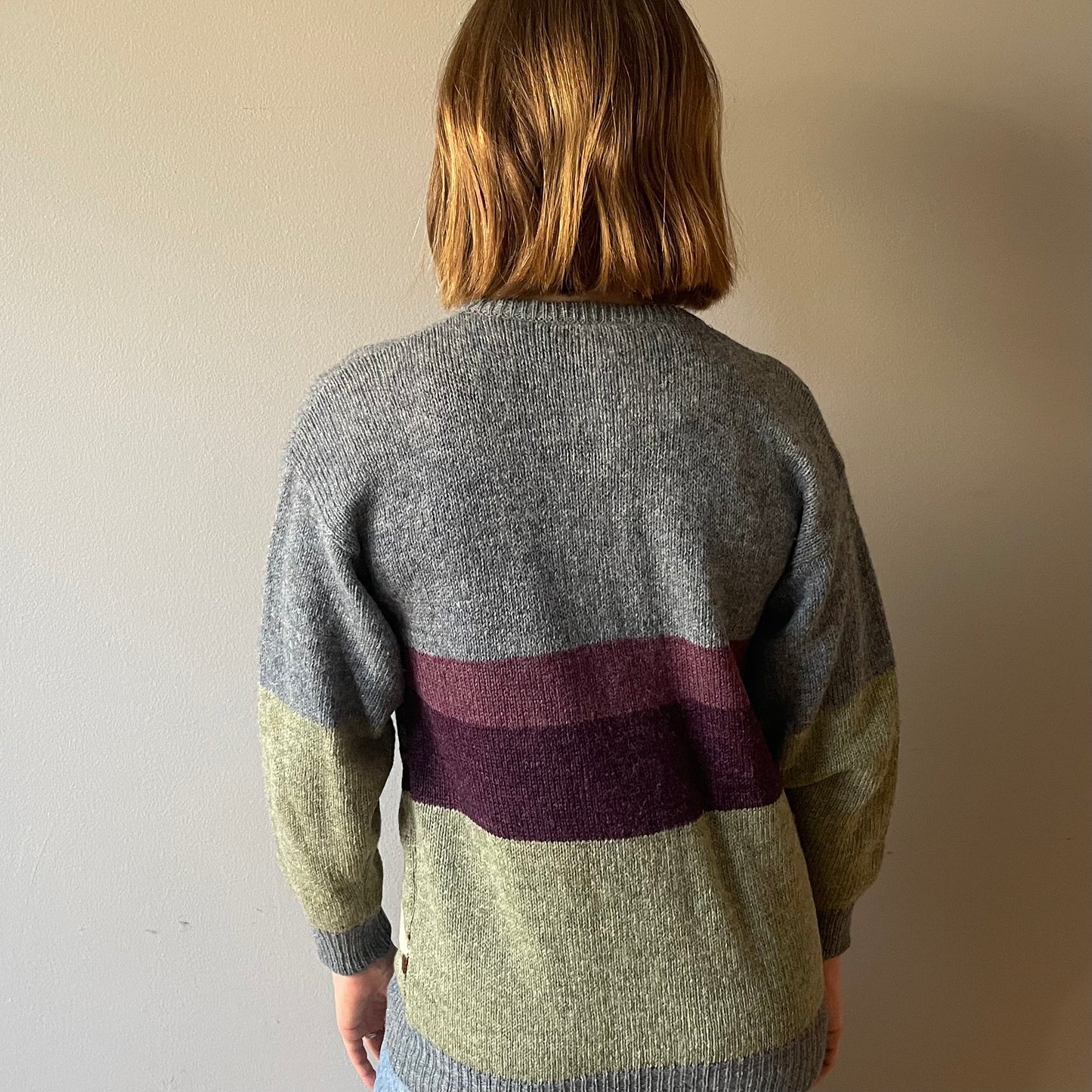 Vintage Scenic Sheep Cardigan by New Wool (Size XS/S)