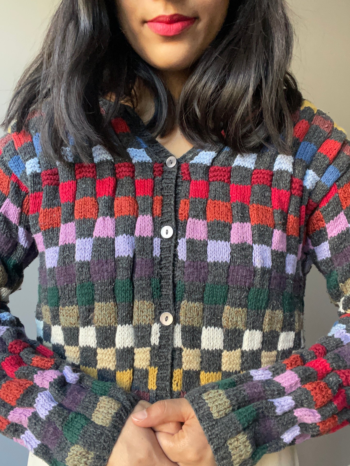 Vintage Talbots Checkered Sweater