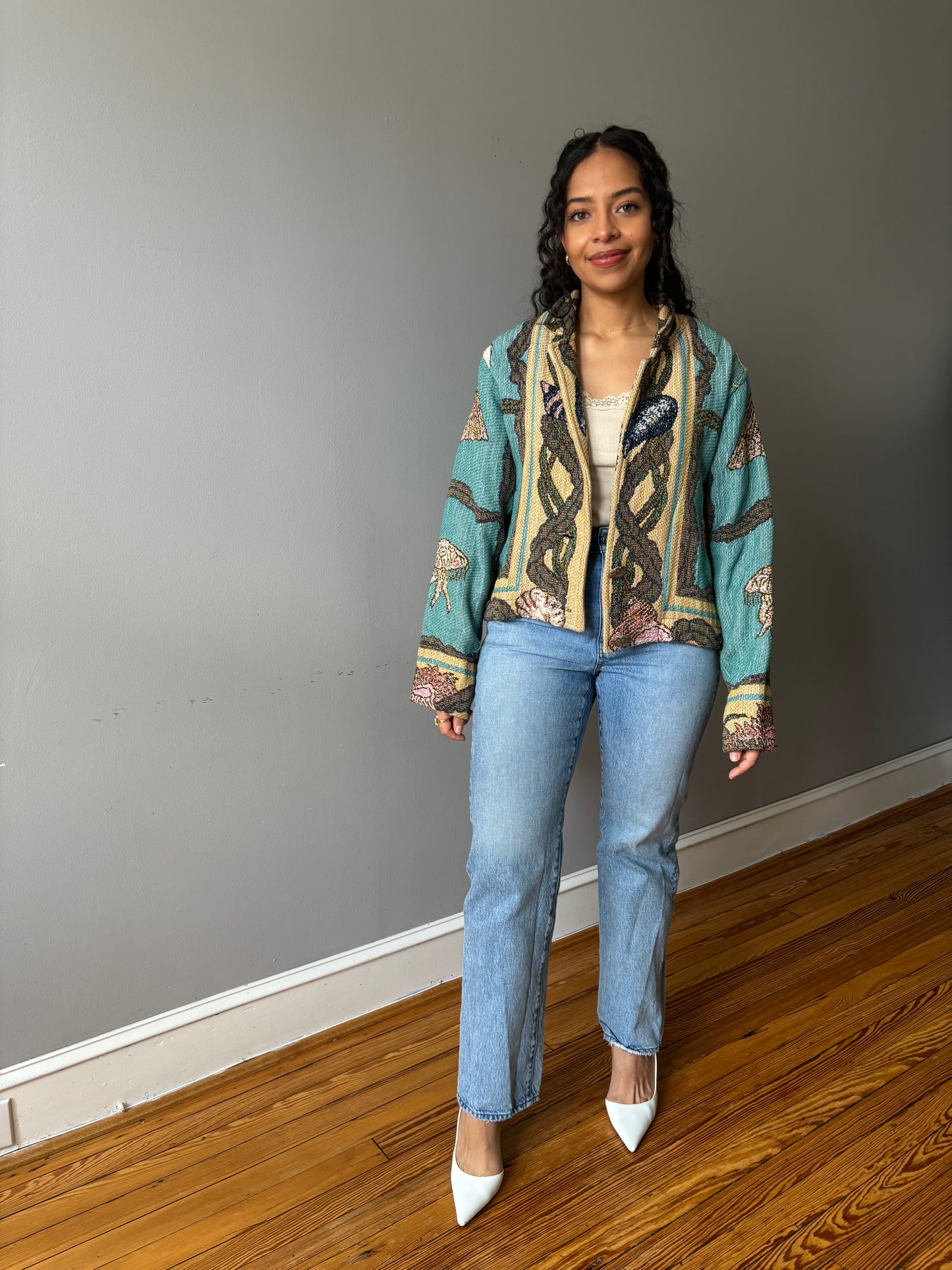 Jelly Fish Tapestry Jacket (L)