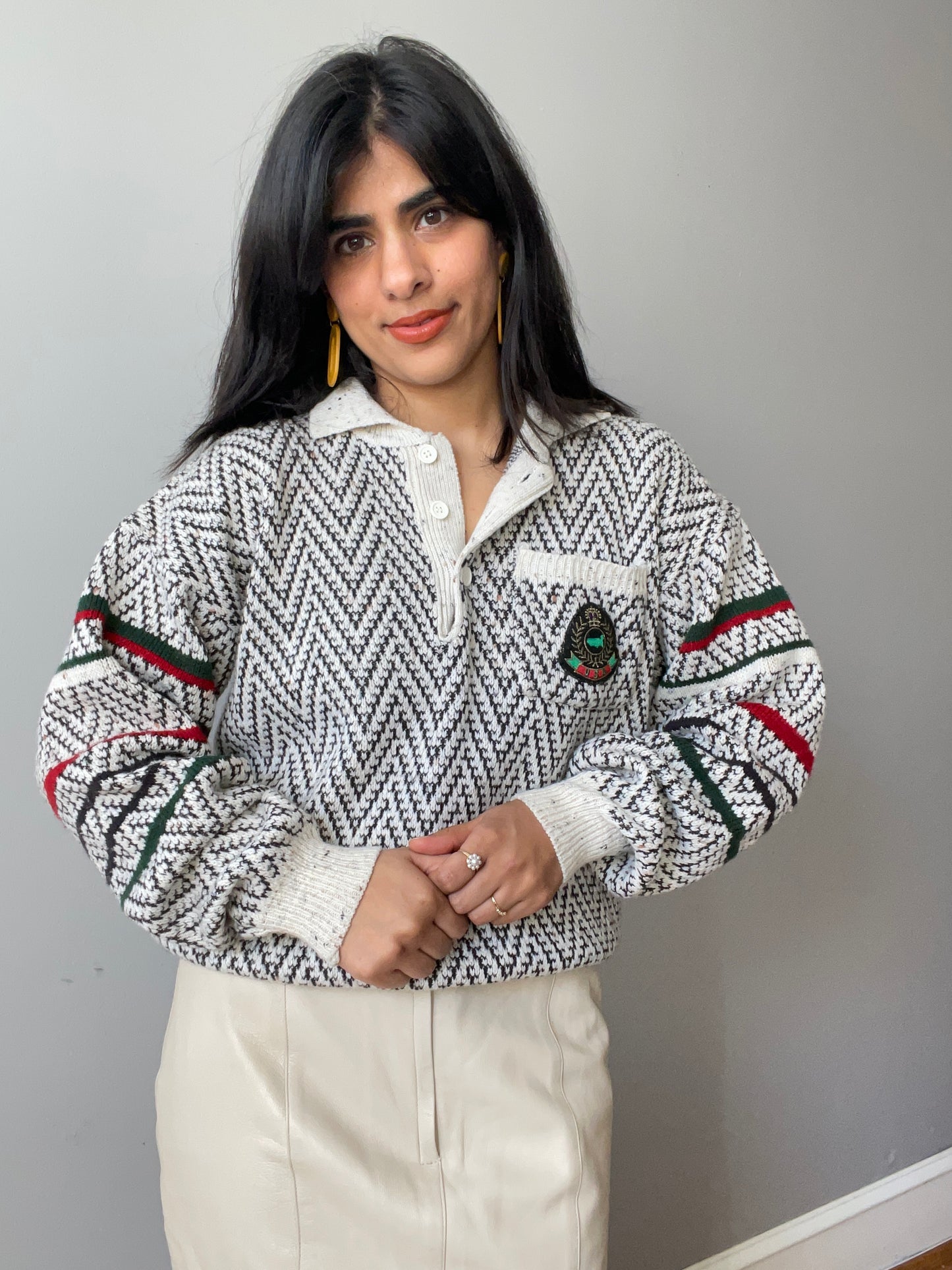 Vintage Rugby Style Knit by Expressions (Size M)
