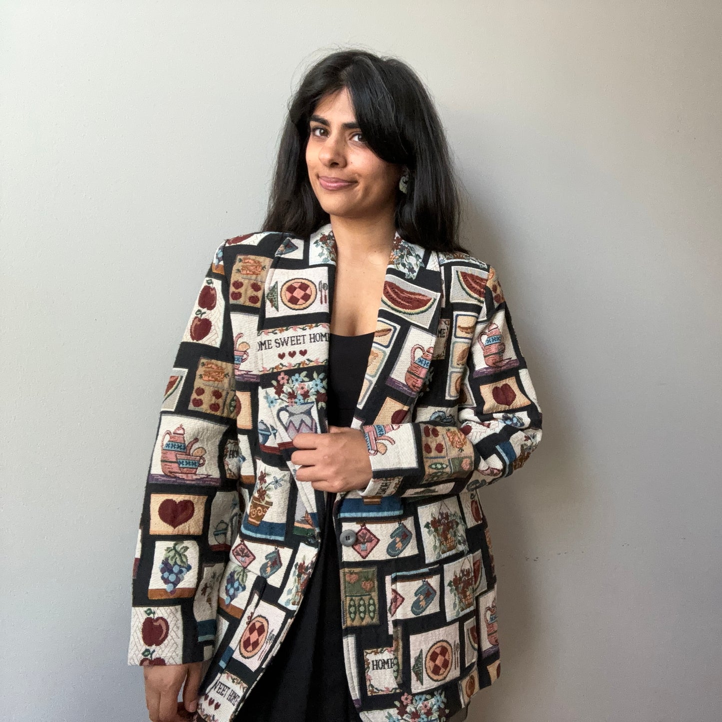 Cottage Core Patchwork Blazer (M)