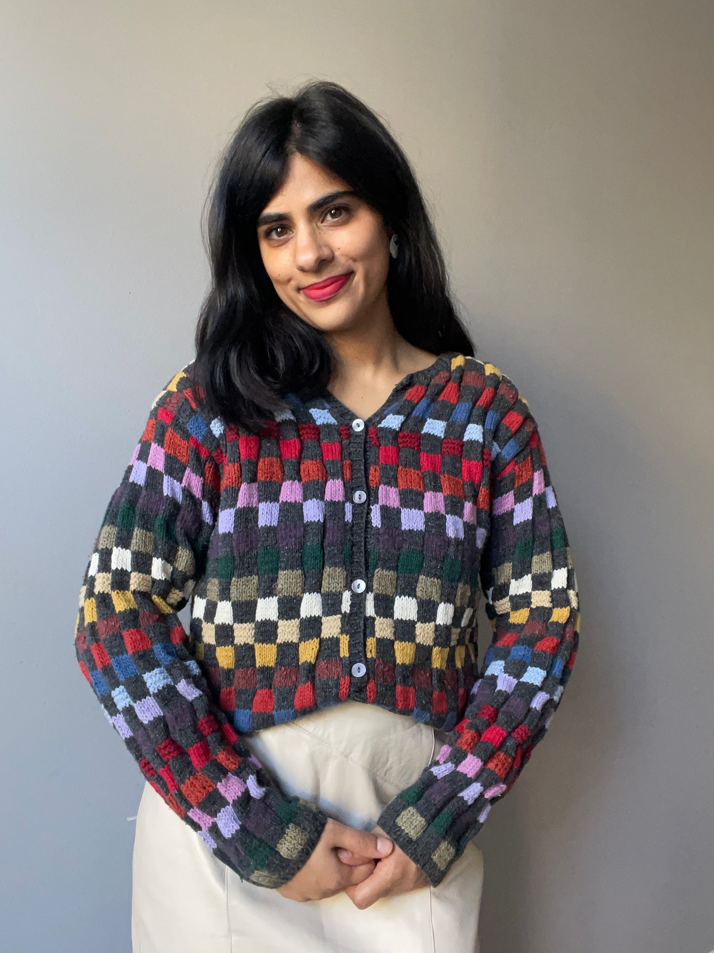 Vintage Talbots Checkered Sweater