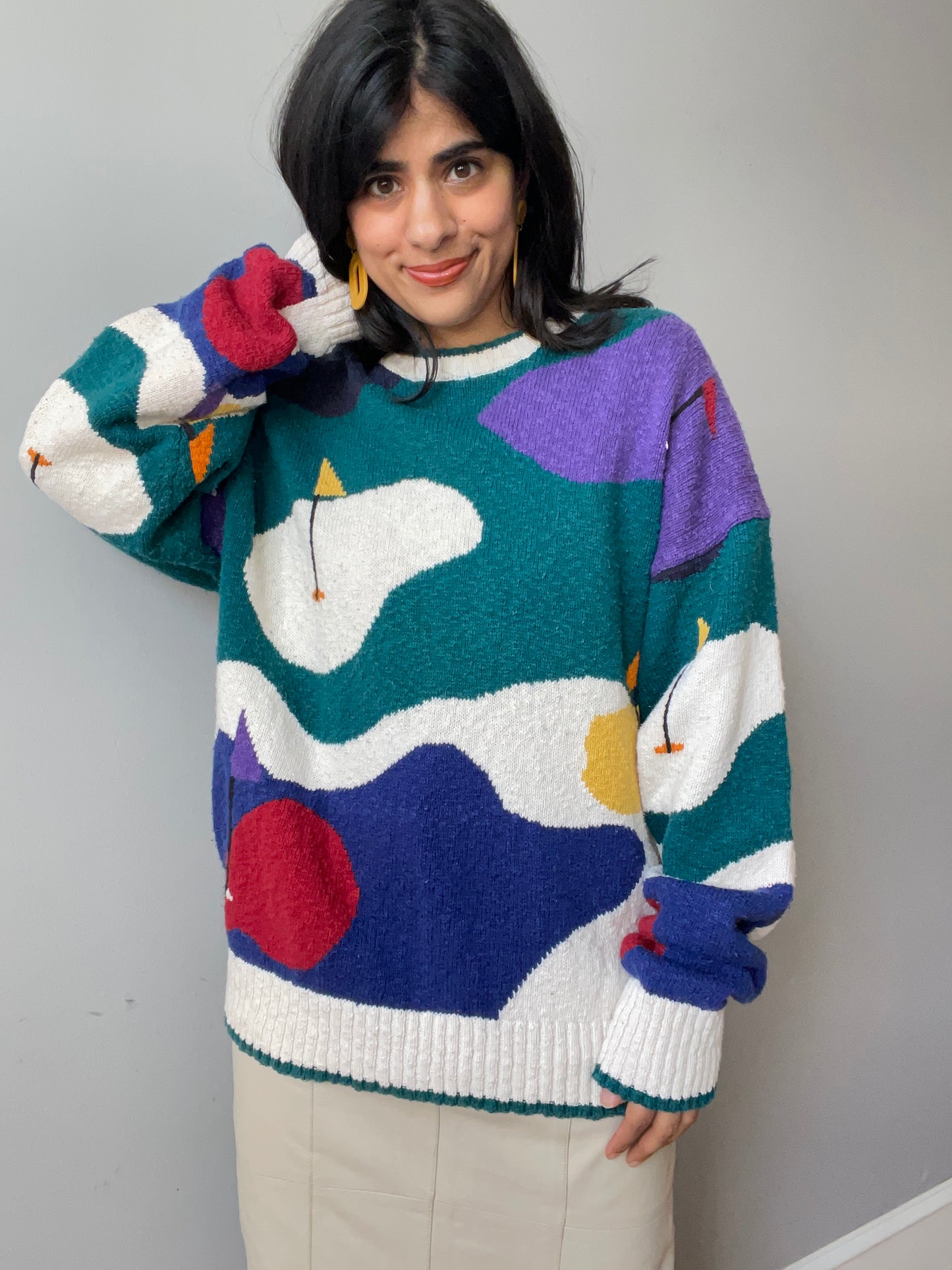 Vintage Pop Art Golf Course Knit (Size XL)