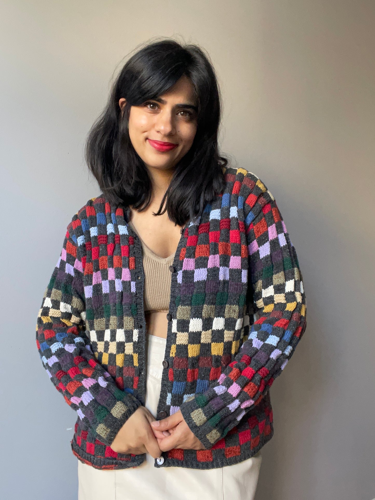 Vintage Talbots Checkered Sweater