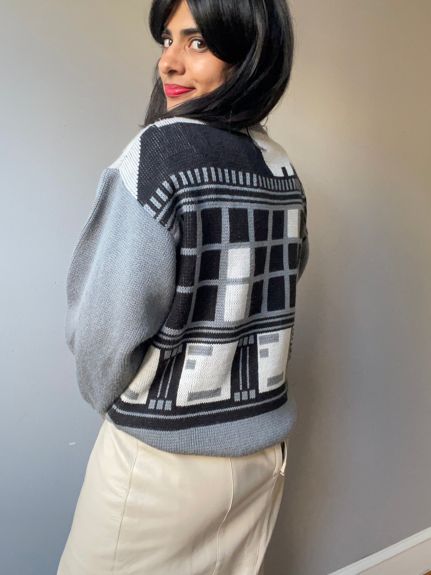 Vintage "Bloomies" Cityscape Knit (Size S)