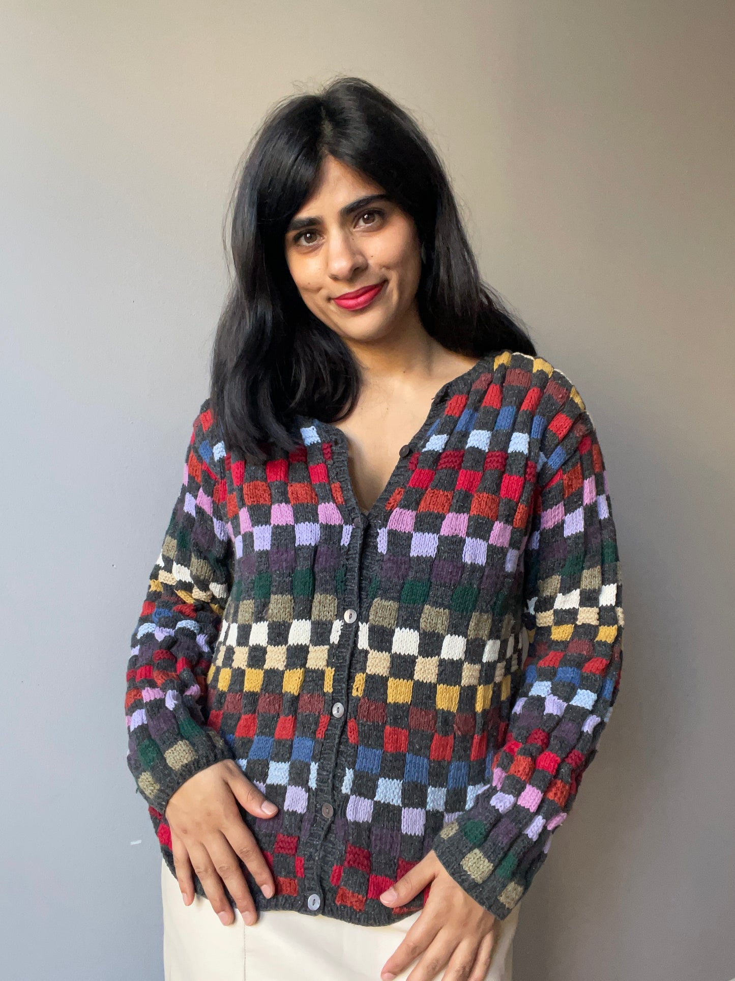 Vintage Talbots Checkered Sweater