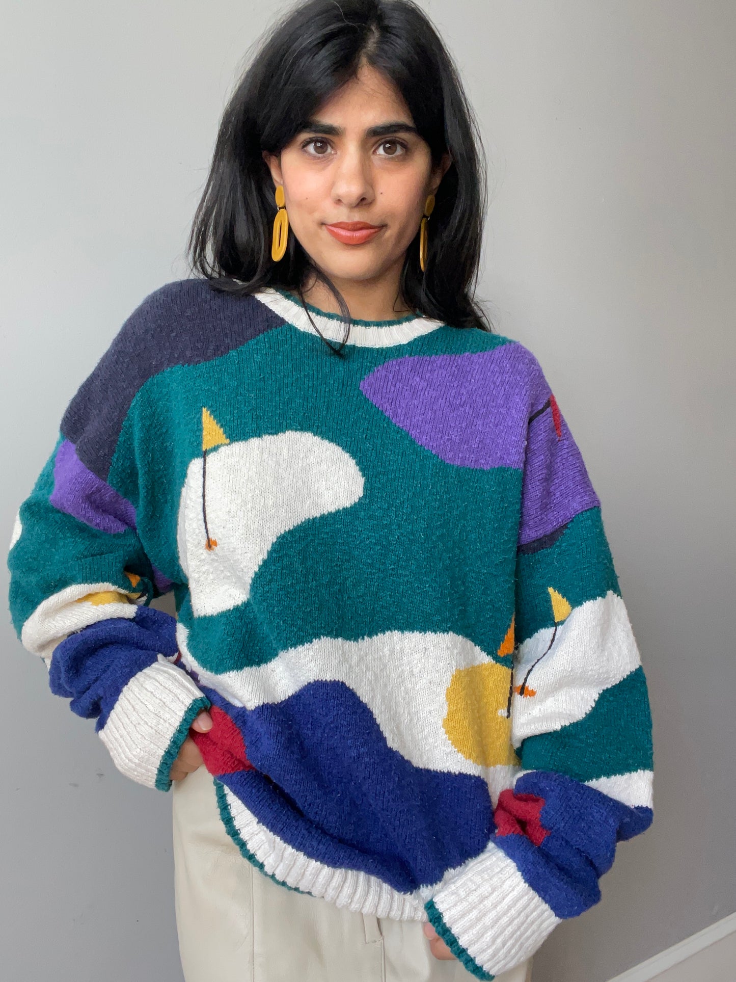 Vintage Pop Art Golf Course Knit (Size XL)