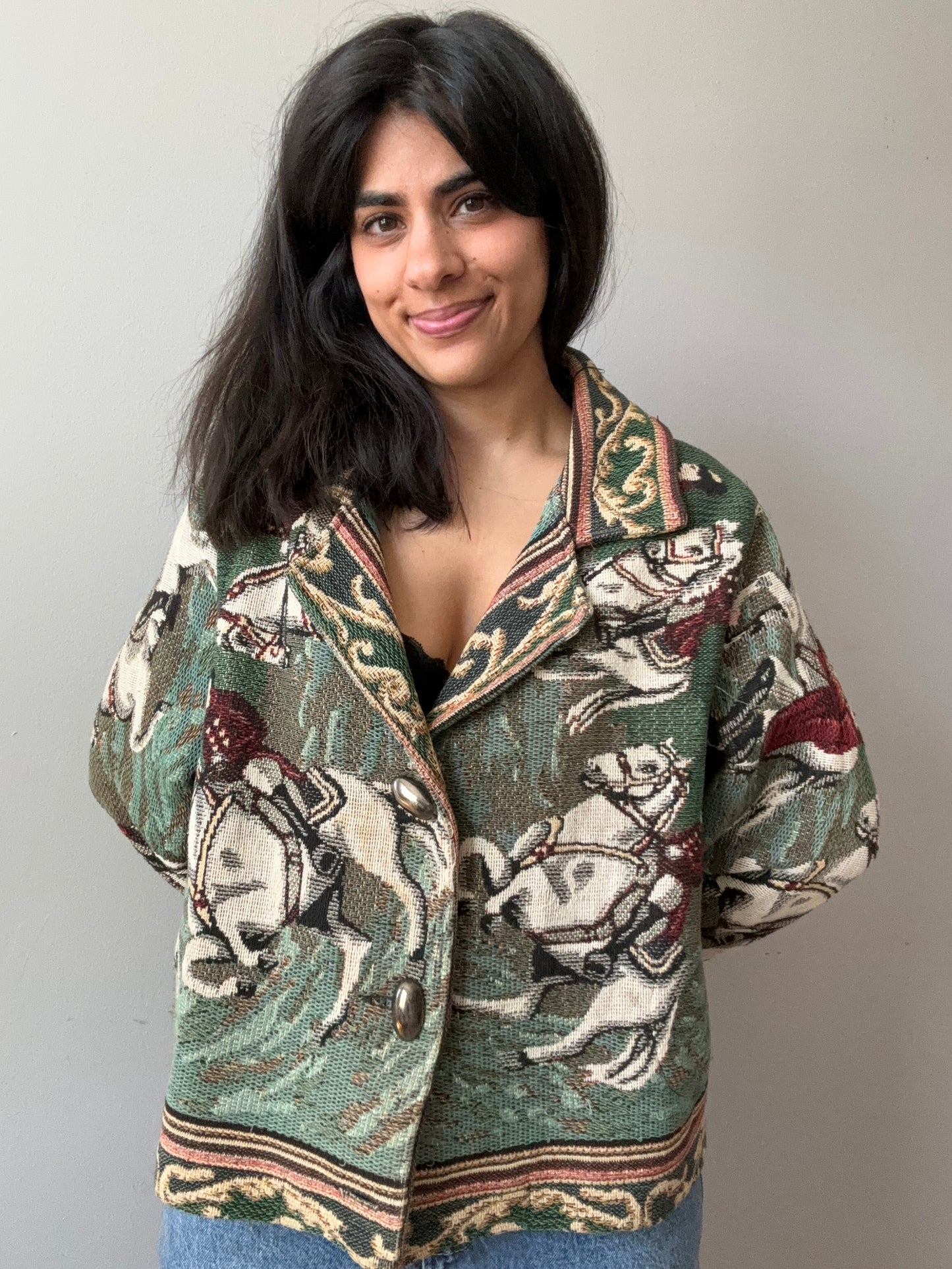 Equestrian Tapestry Jacket (M/L)
