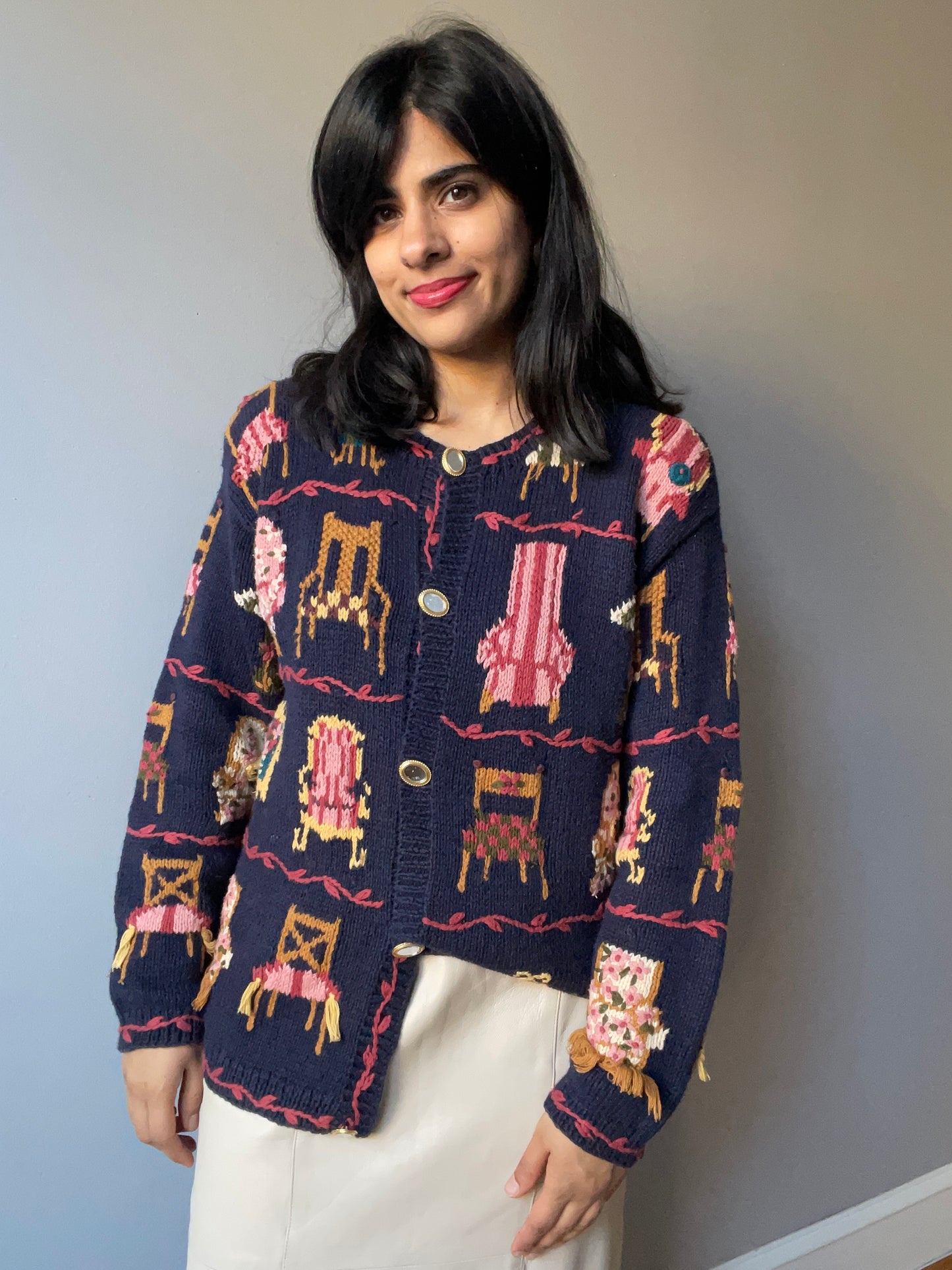 Adorable Vintage Chair Enthusiast Knit by Eagle's Eye (Size M)