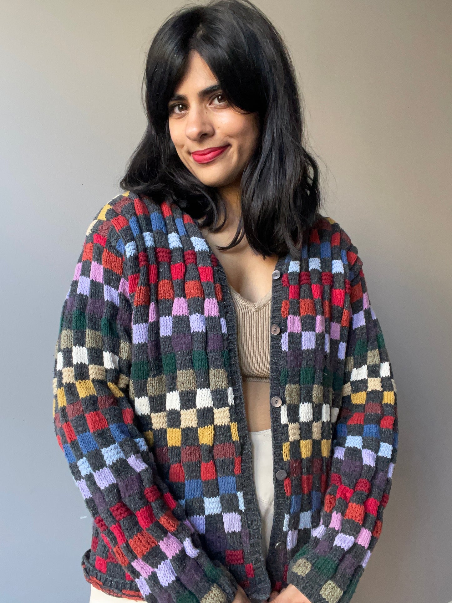 Vintage Talbots Checkered Sweater