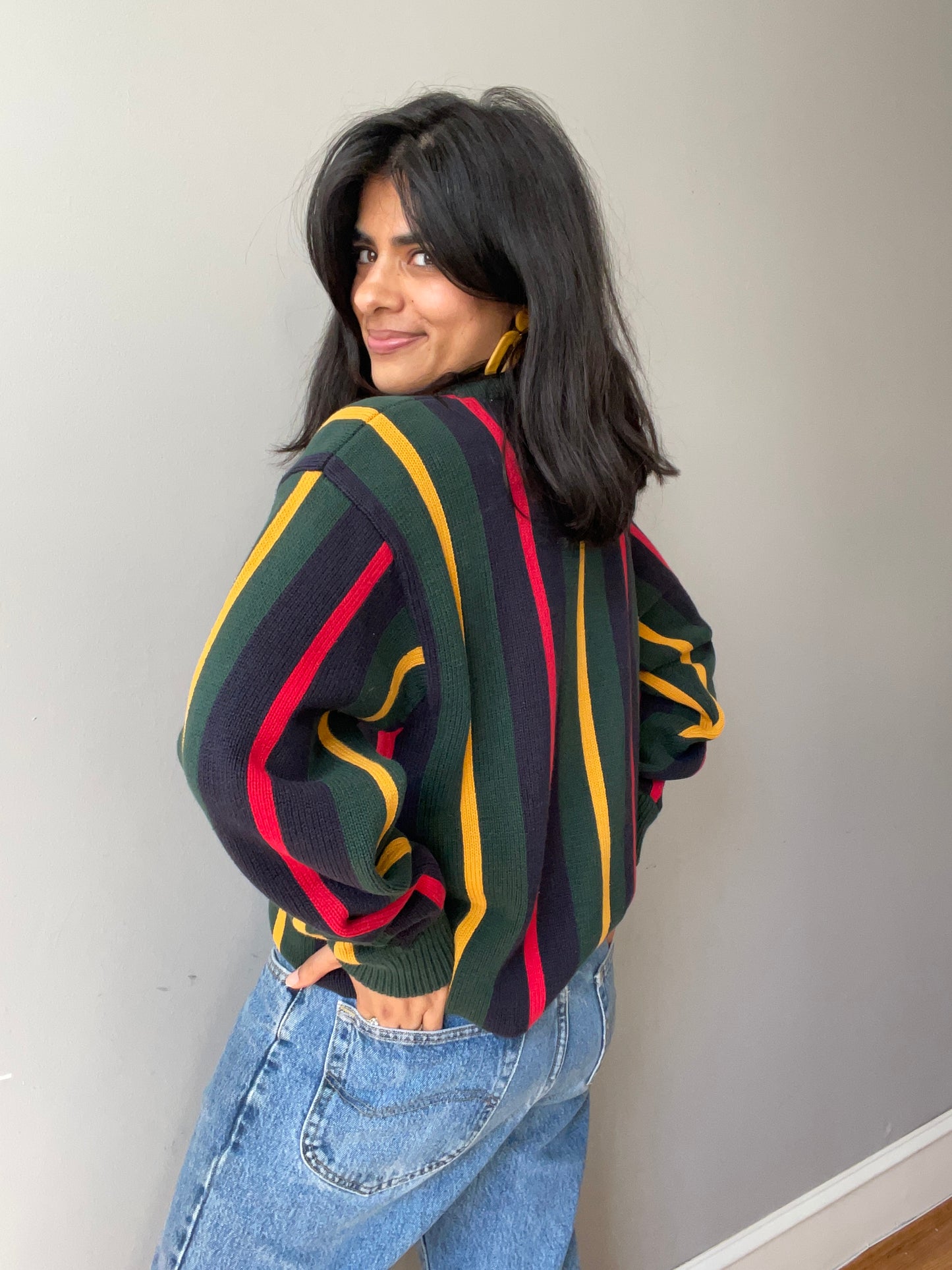 Vintage Striped Tommy Hilfiger Sweater (Size L)