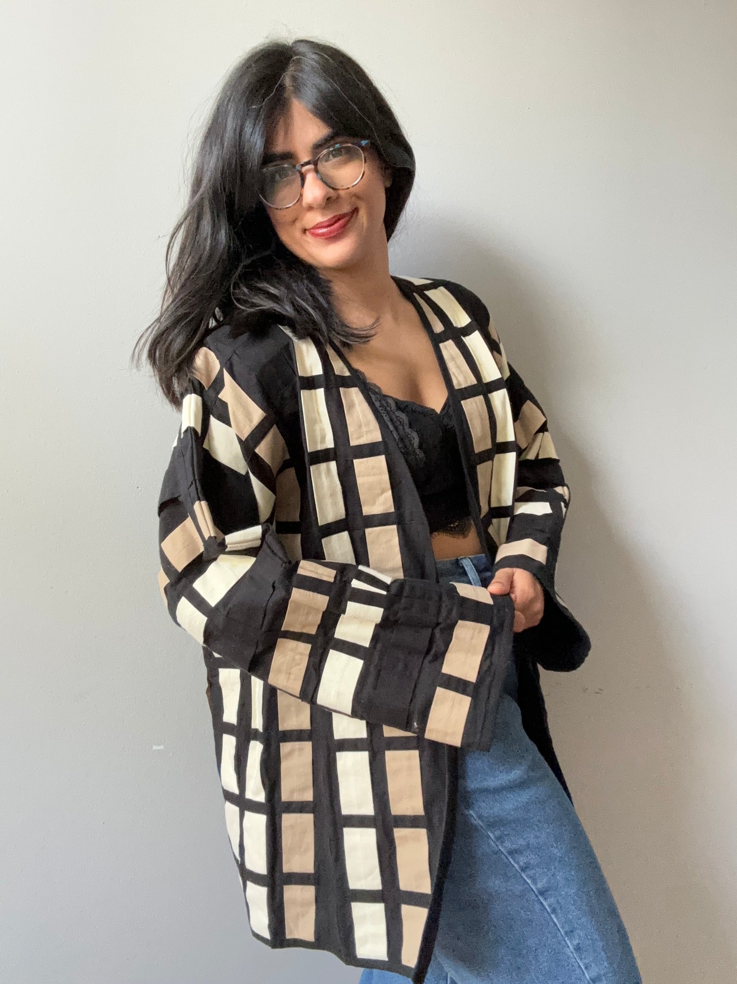Woven Cotton Open Jacket (M/L)