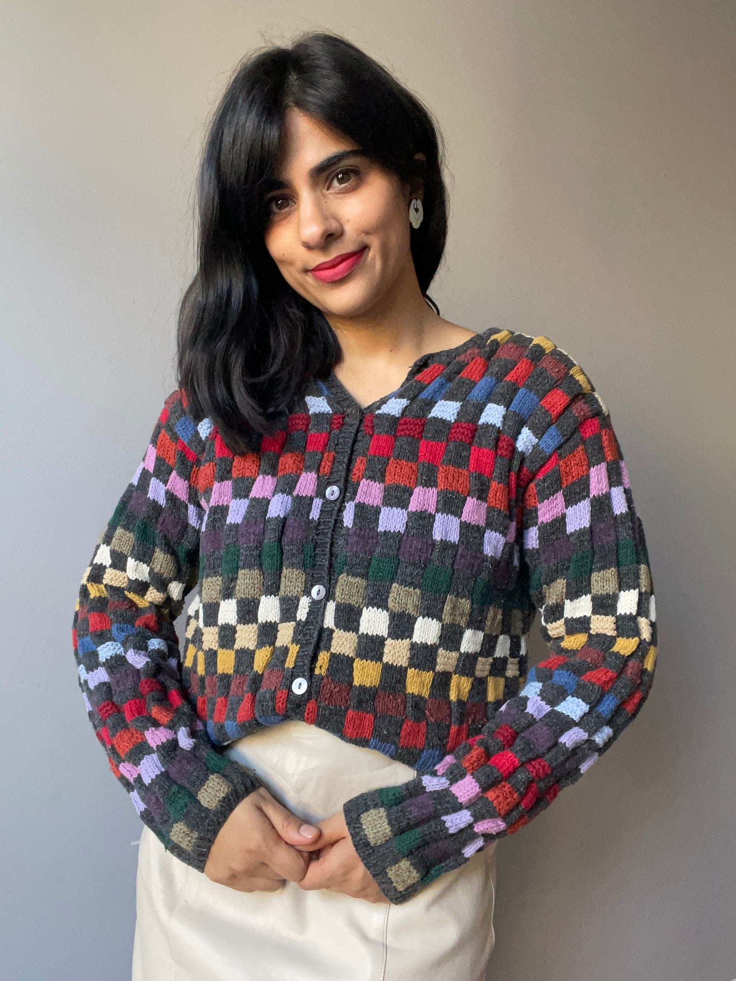Vintage Talbots Checkered Sweater