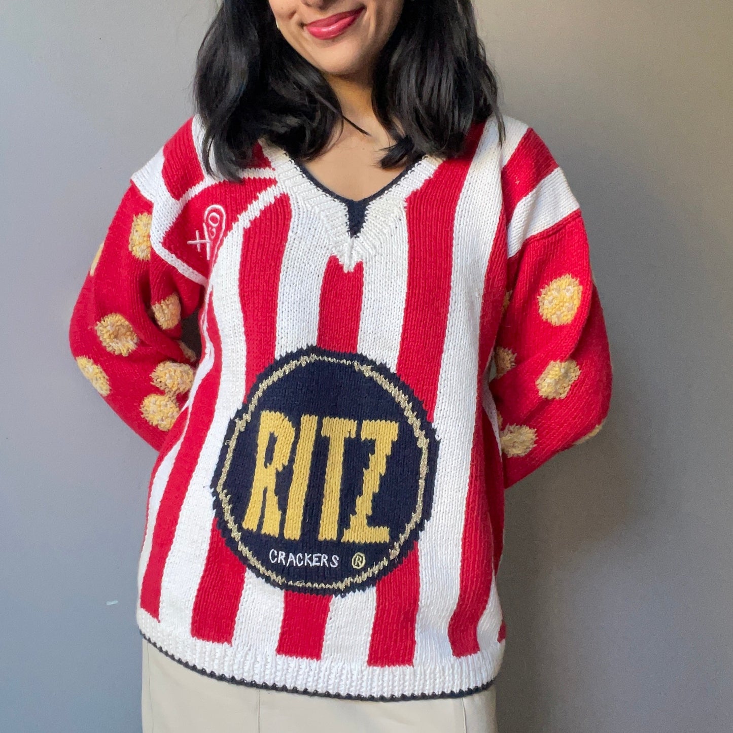 Vintage Ritz Cracker Knit by Eagle's Eye (Size M)