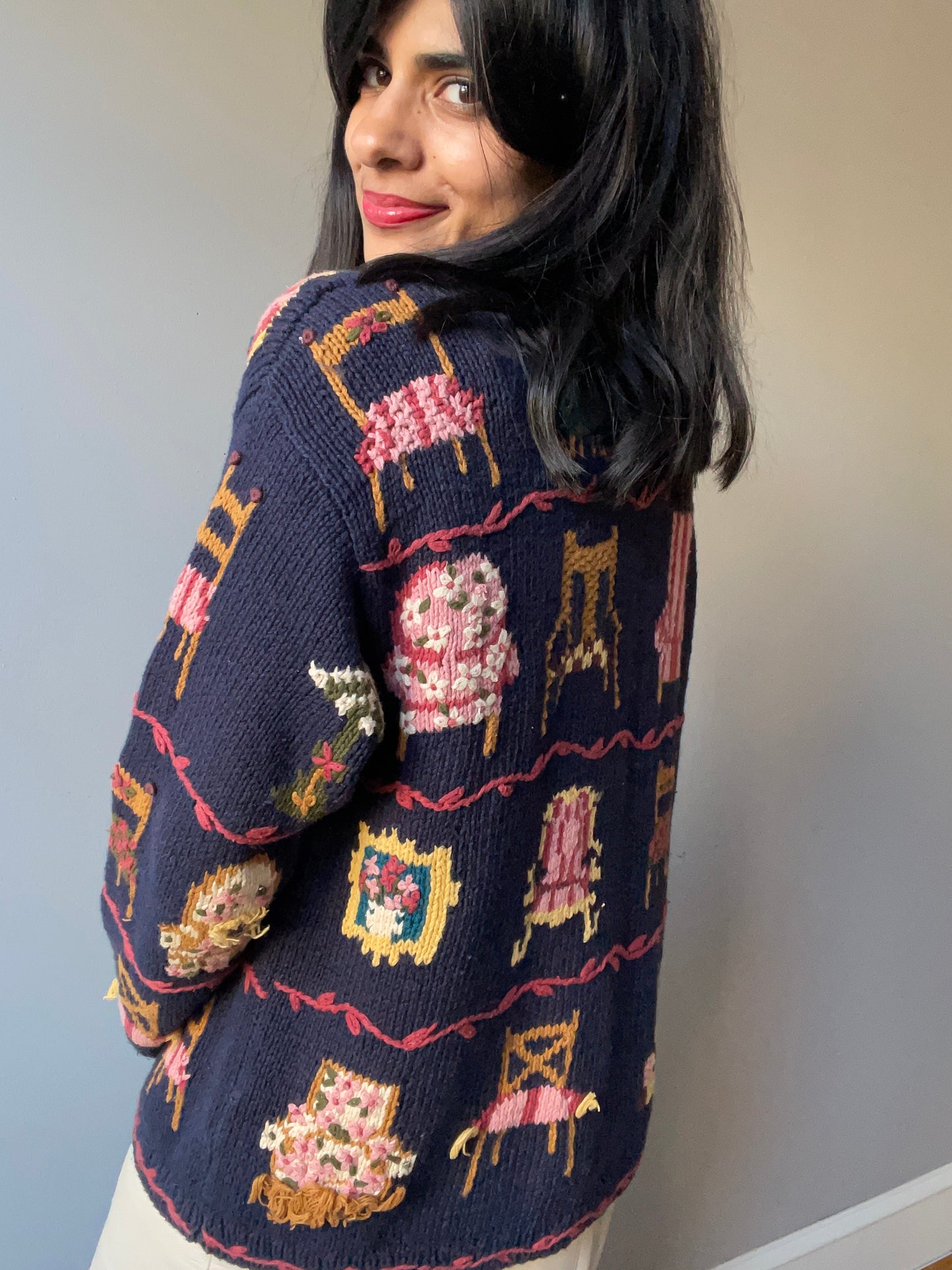 Adorable Vintage Chair Enthusiast Knit by Eagle's Eye (Size M)