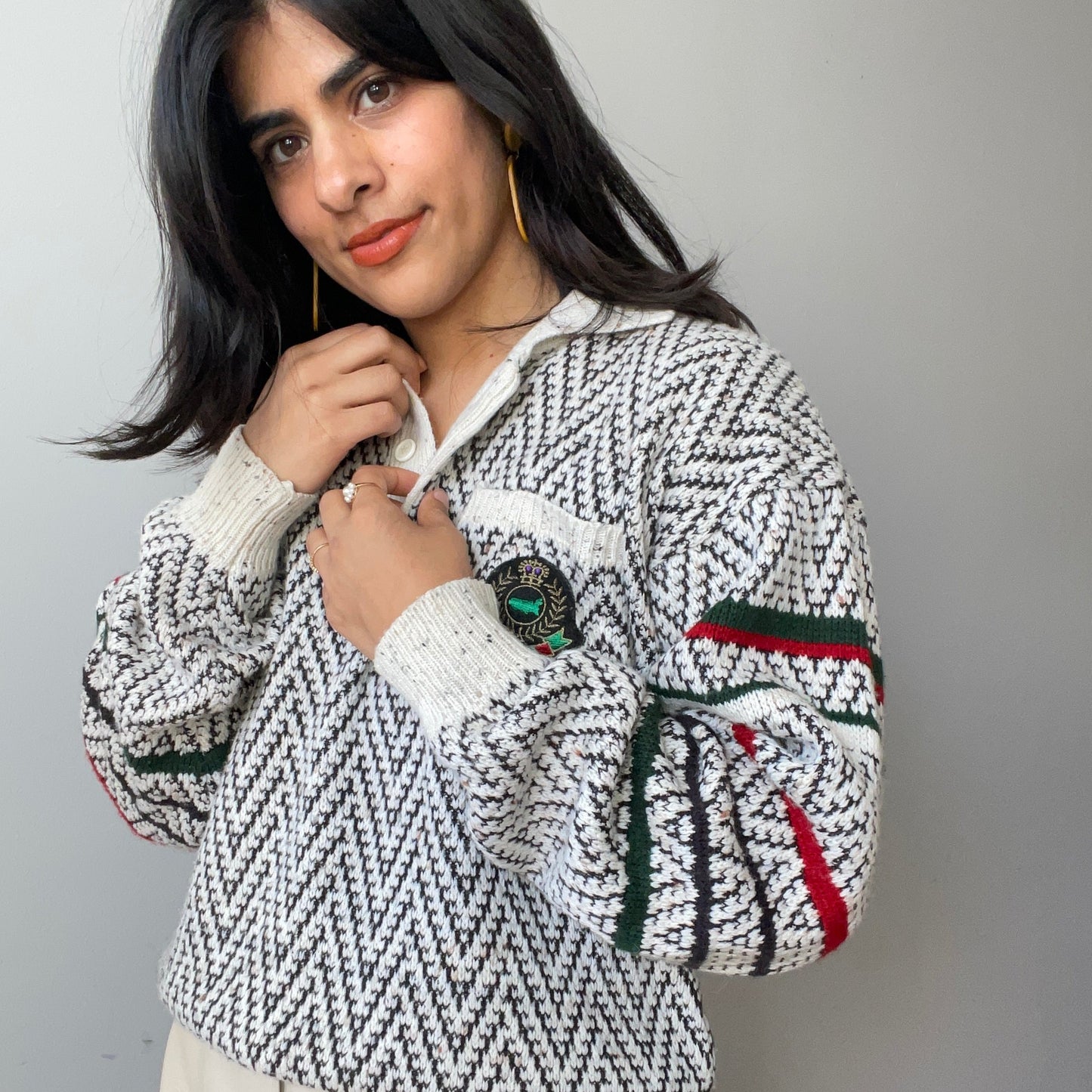 Vintage Rugby Style Knit by Expressions (Size M)