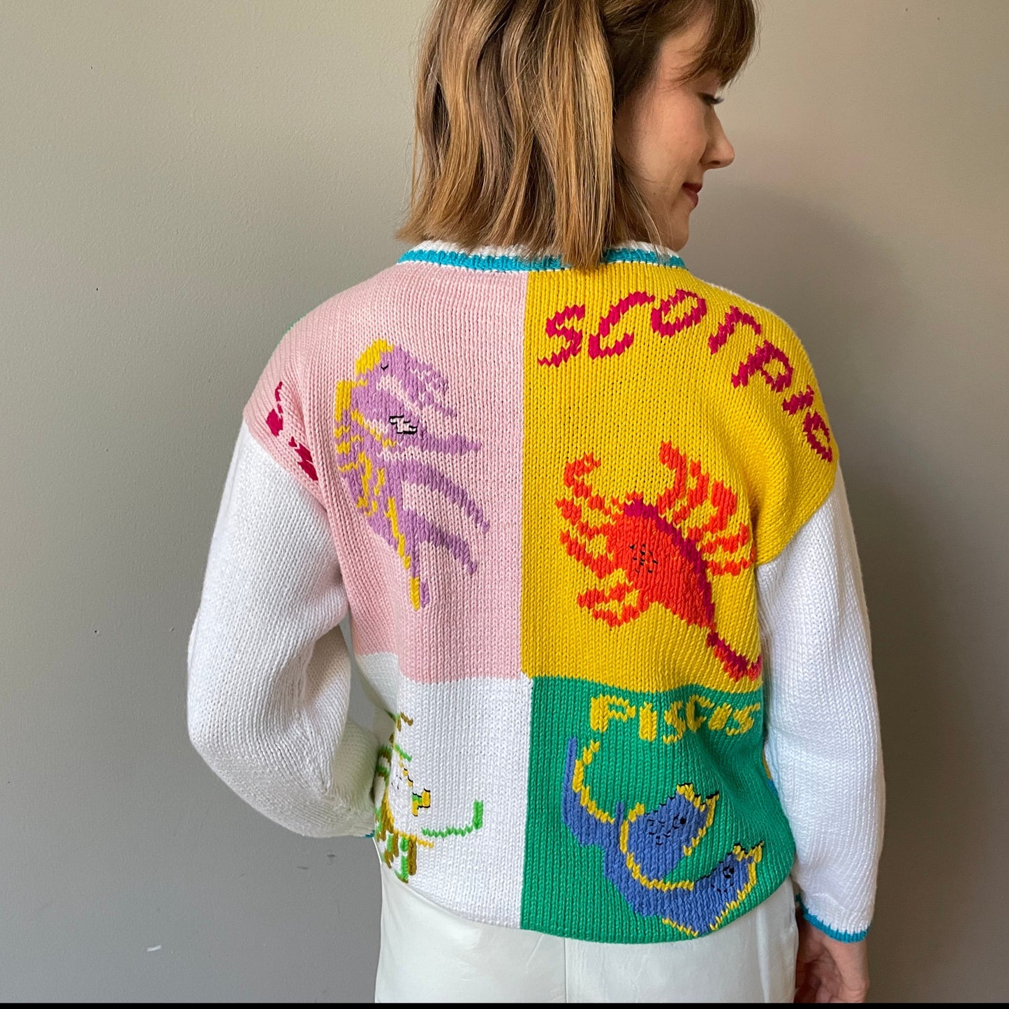 Vintage Astrological Sweater by D.B.L. (XS/S)