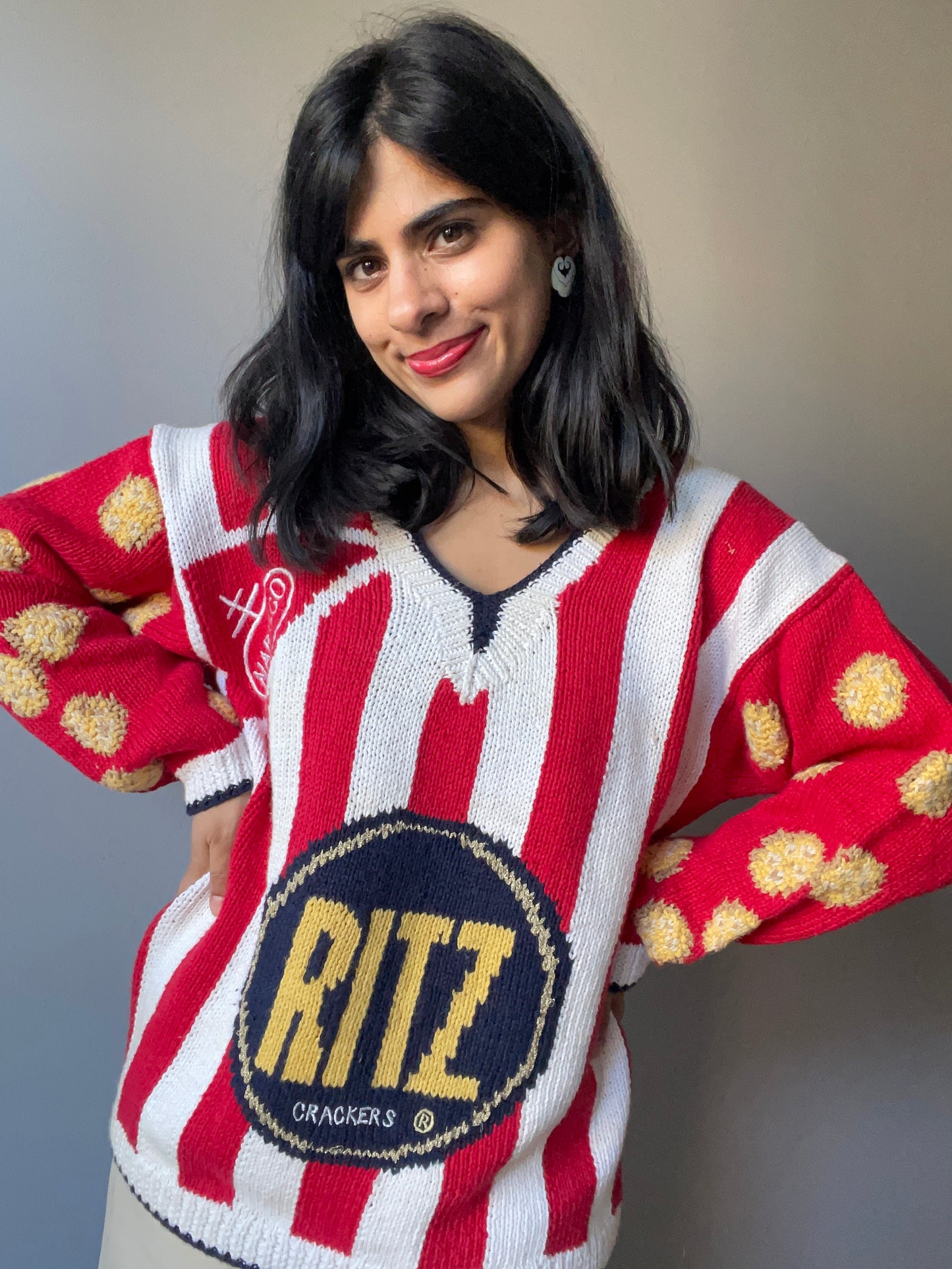 Vintage Ritz Cracker Knit by Eagle's Eye (Size M)