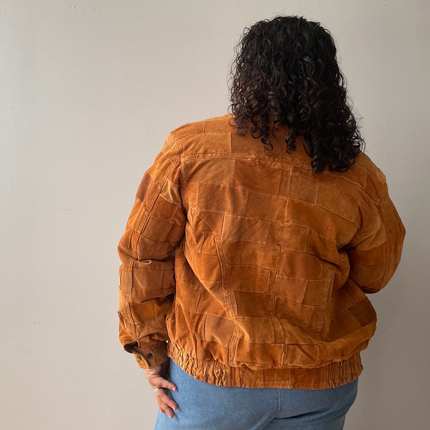 Vintage Patchwork Suede Jacket