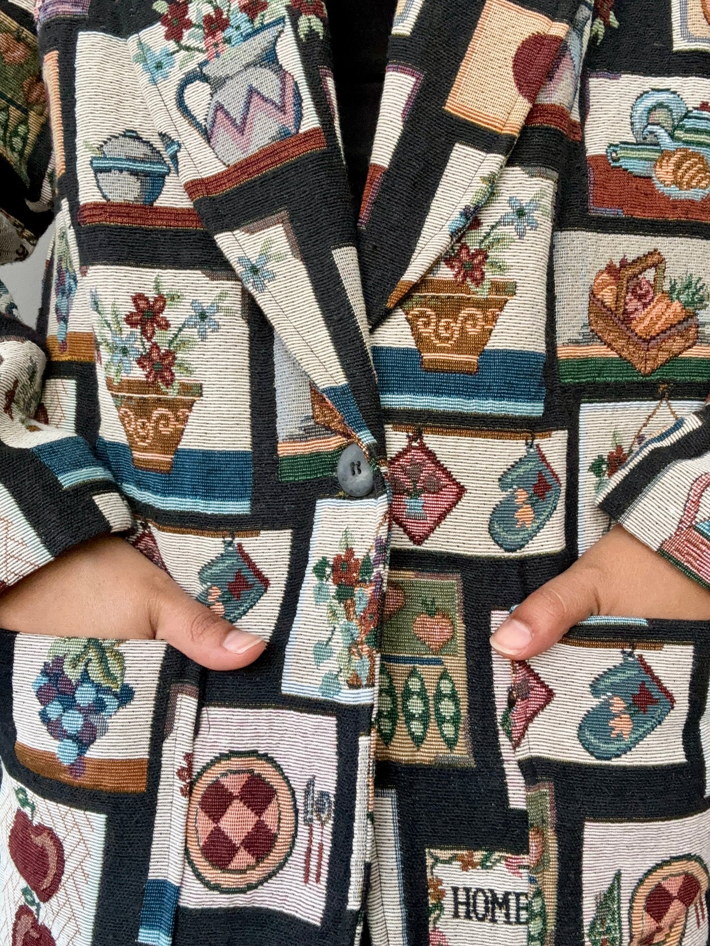 Cottage Core Patchwork Blazer (M)