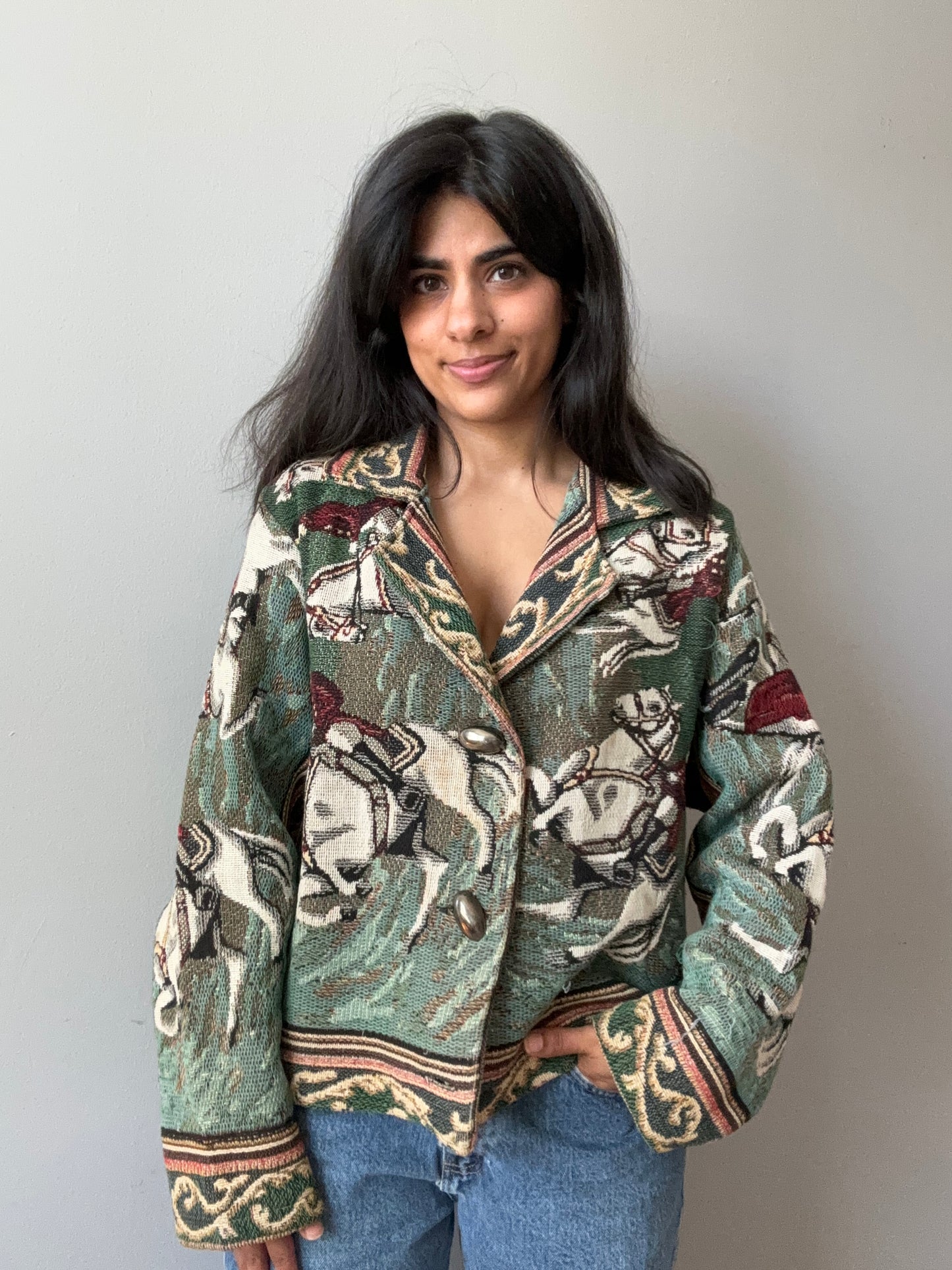Equestrian Tapestry Jacket (M/L)