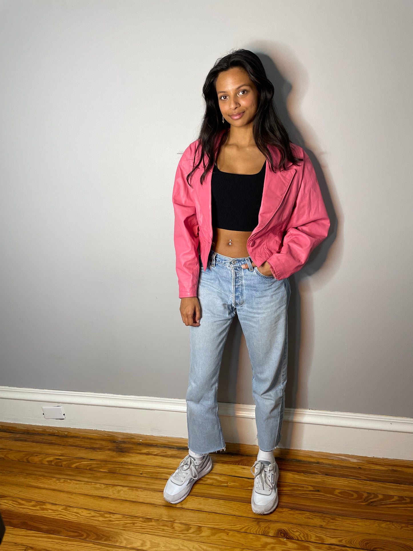 Vintage Pink Cropped Leather (XS/Small)