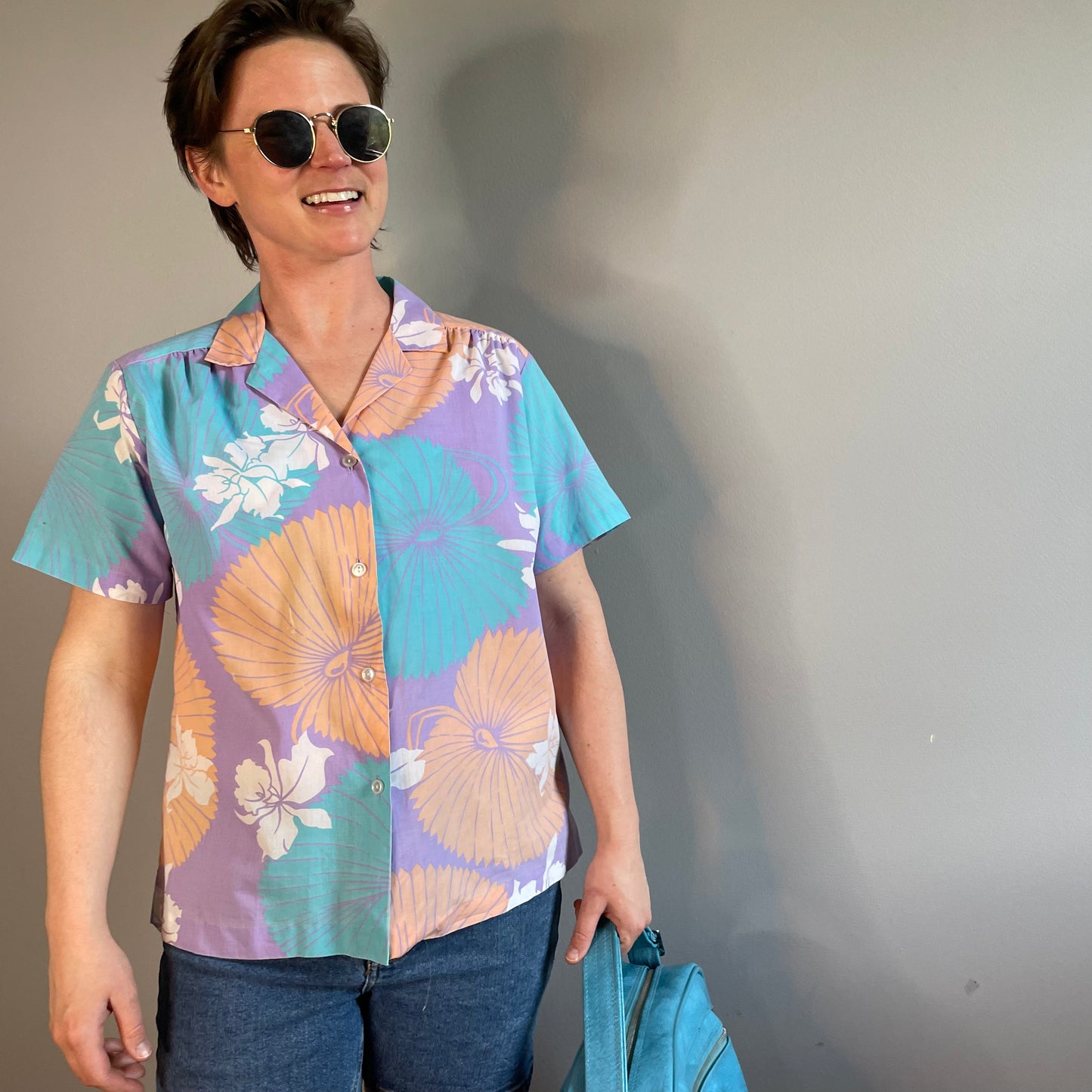 Vintage Pastel Hilo Hattie Shirt (As-Is, Women's Medium)