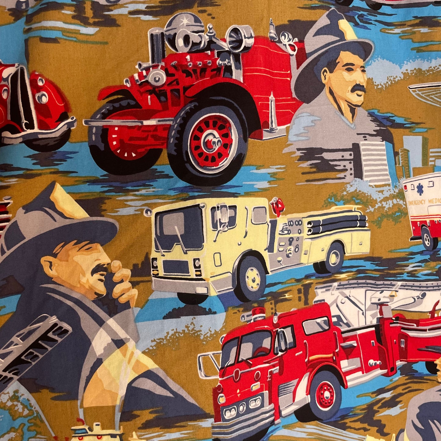 Vintage Firefighter Themed Shirt (Men's L/XL)