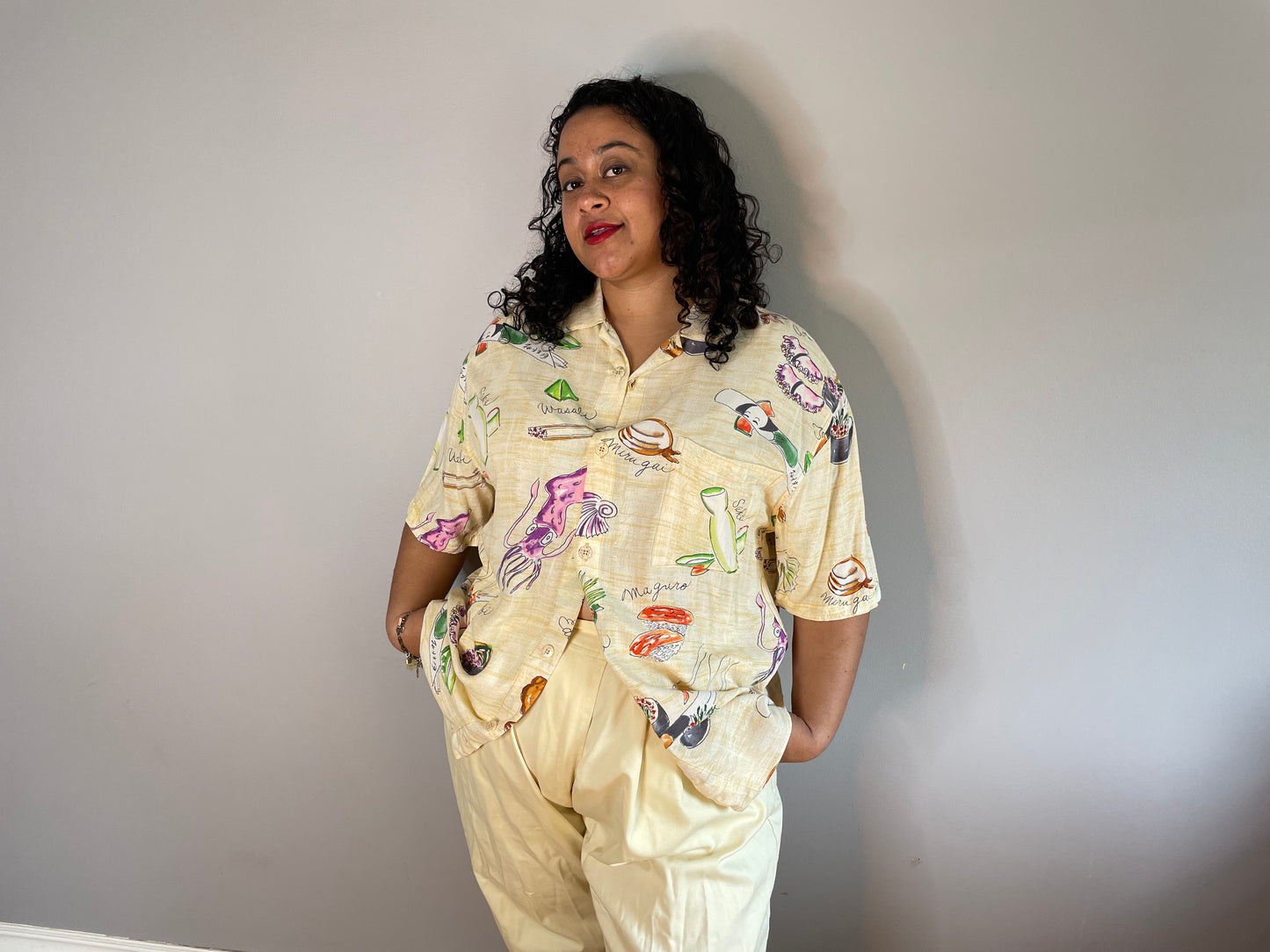 Vintage Rare Sushi Print Shirt (Men's XL/XXL)