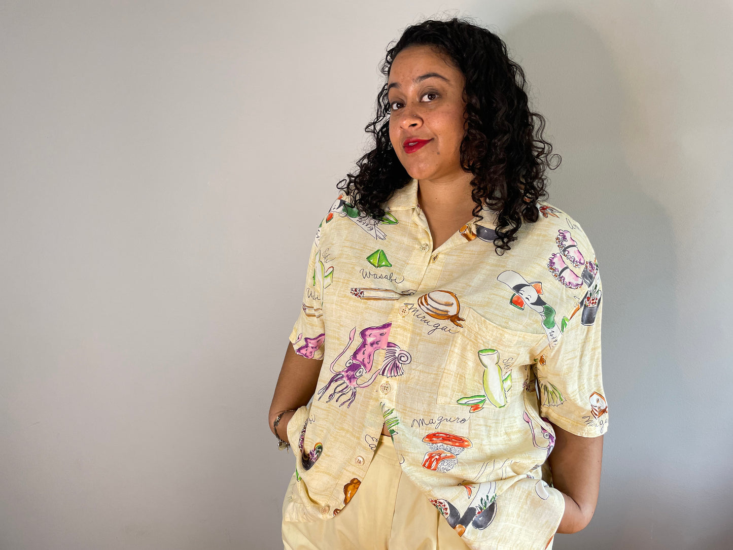 Vintage Rare Sushi Print Shirt (Men's XL/XXL)