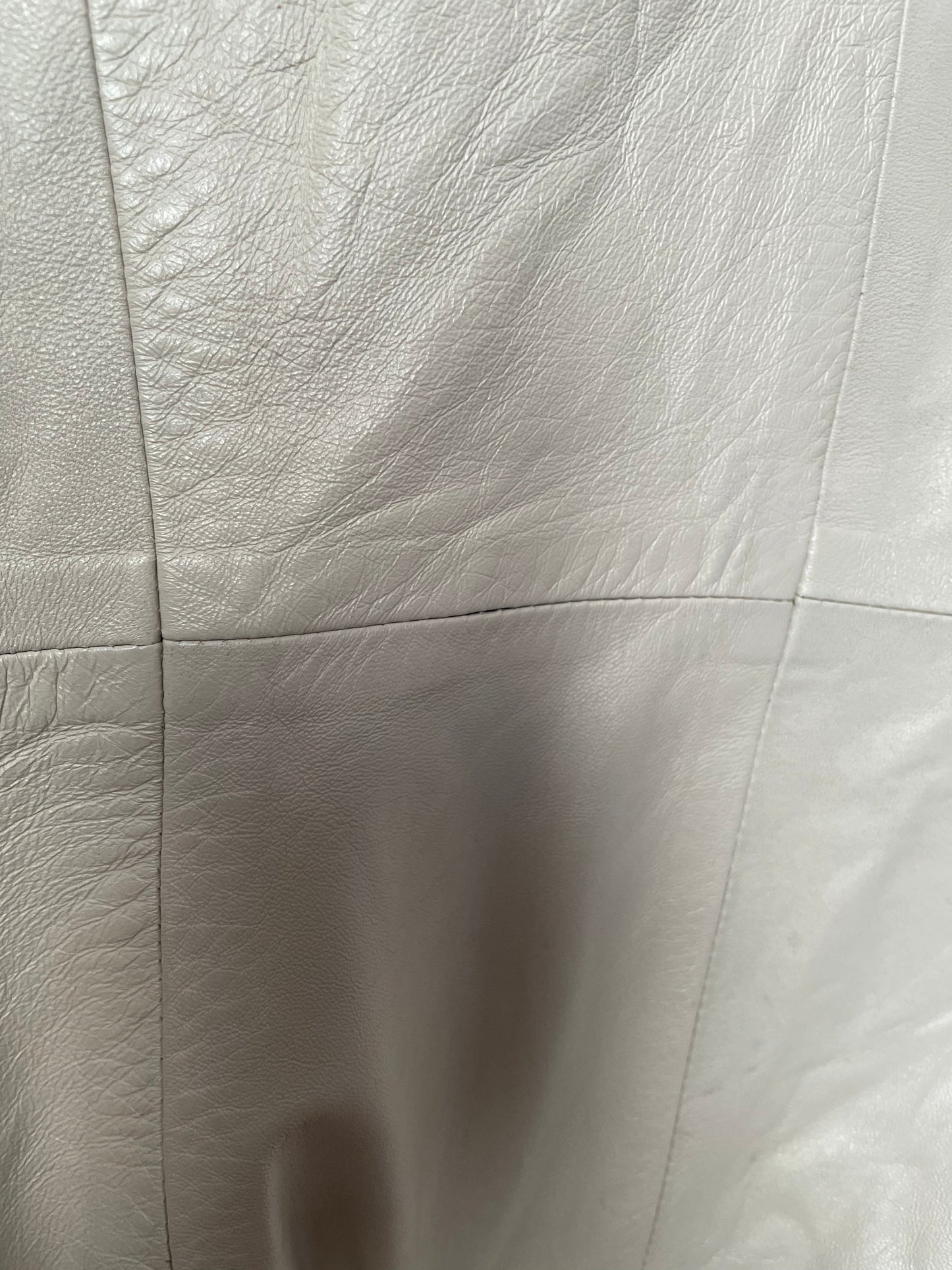 Vintage Perfectly Worn Creme Leather Blazer (Medium) - AS IS
