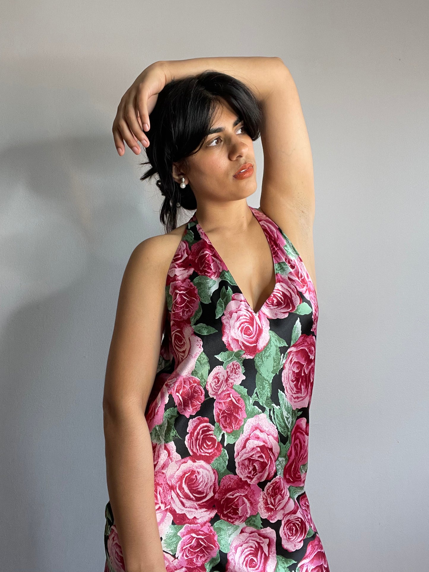 Vintage Floral Slip Dress (Medium)