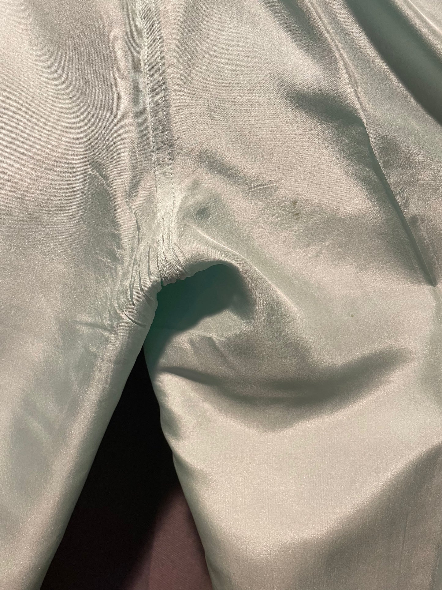 Two Piece Mint Silk Bomber + Pant Set (L/XL)