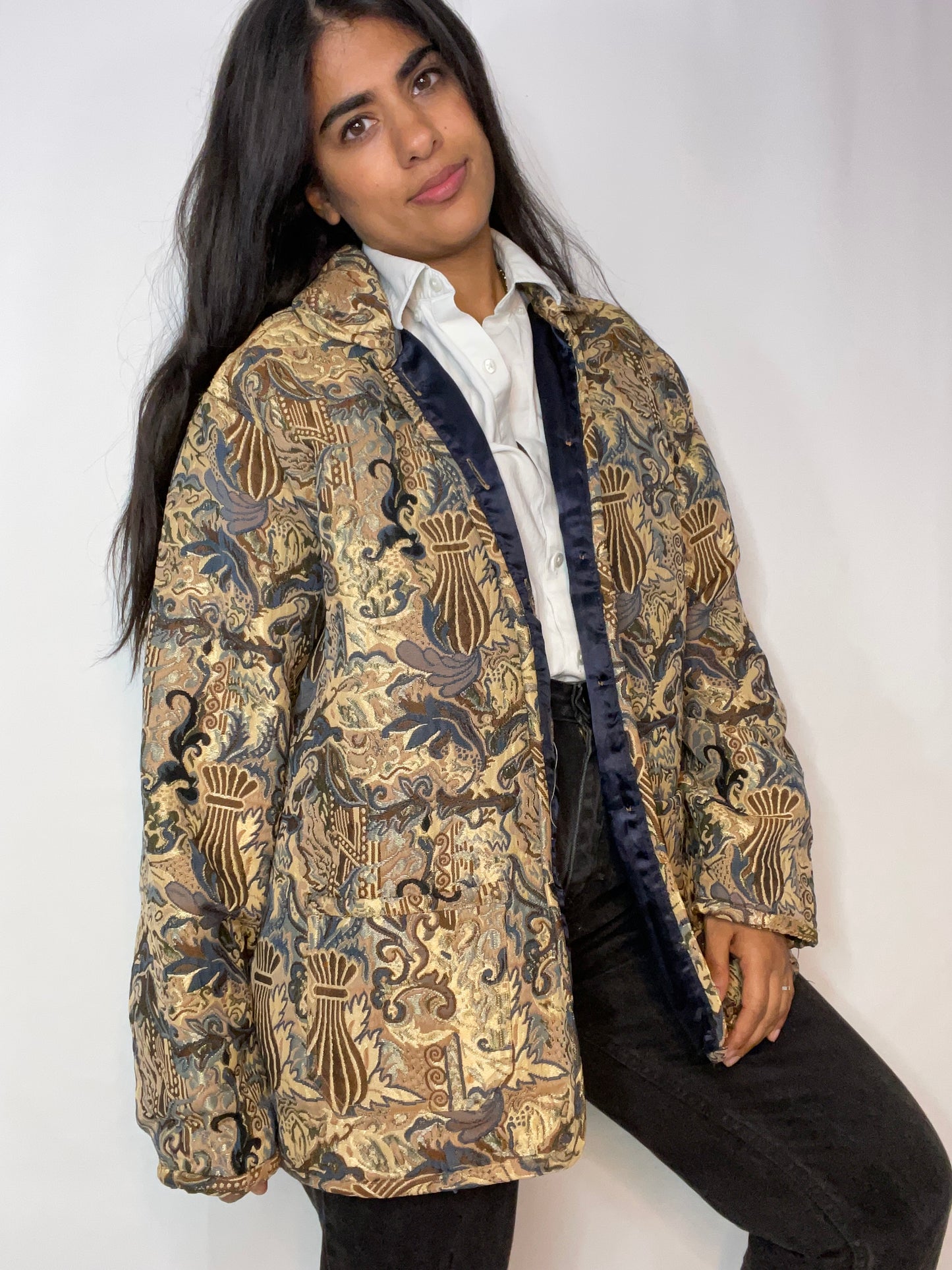 Brown & Chocolate Tapestry Jacket (L/XL)