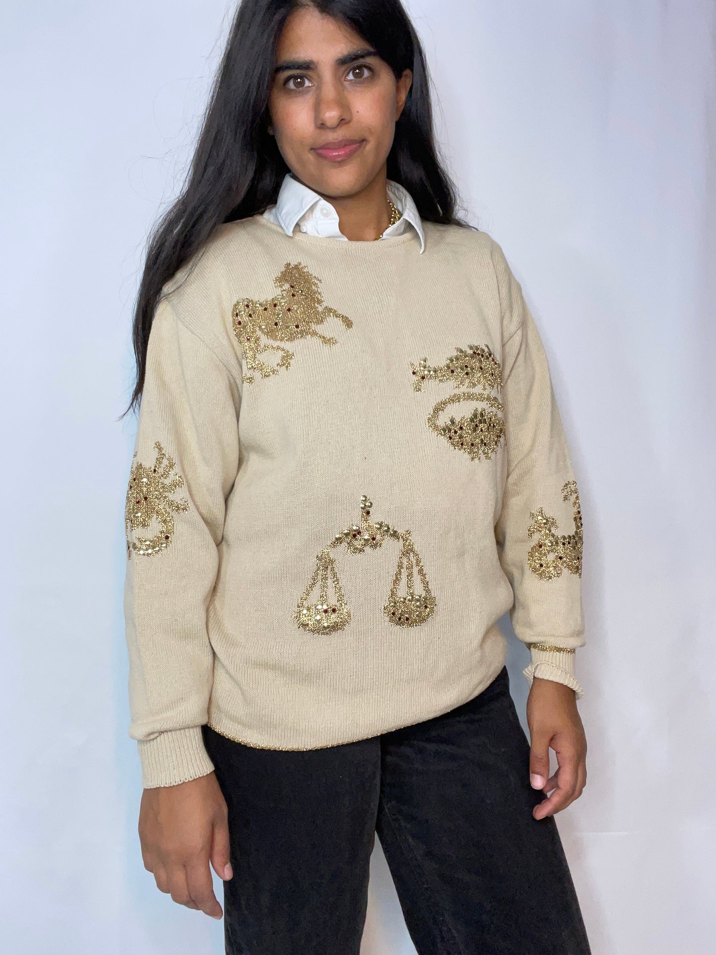 Rare Vintage Astrology Themed Knit (Small)