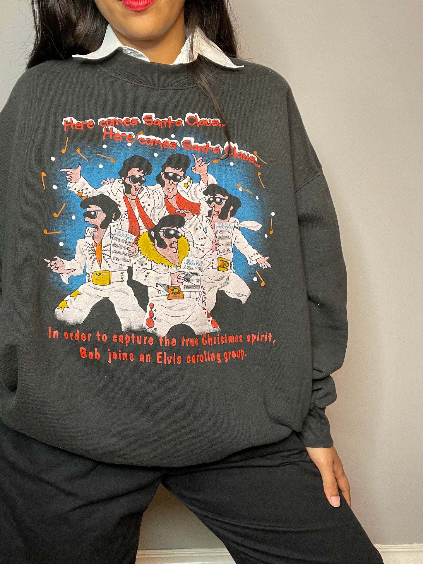 Elvis Caroling Sweatshirt - XXL