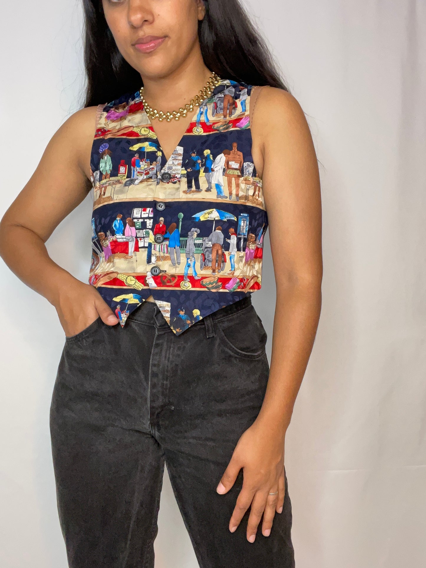 Rare New York Street Scene Vest (XS/S)