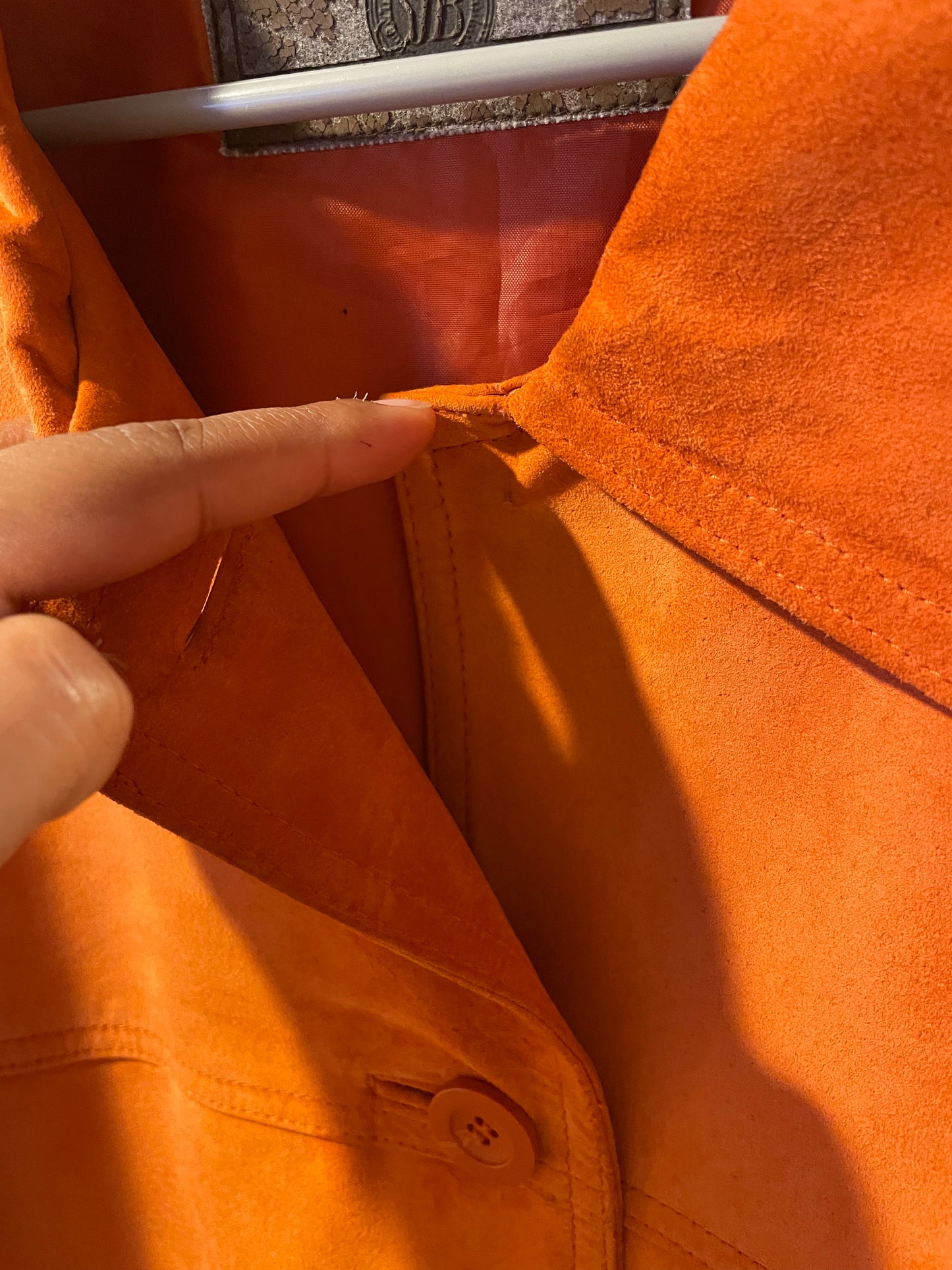 Vintage Pumpkin Suede Jacket (XL)